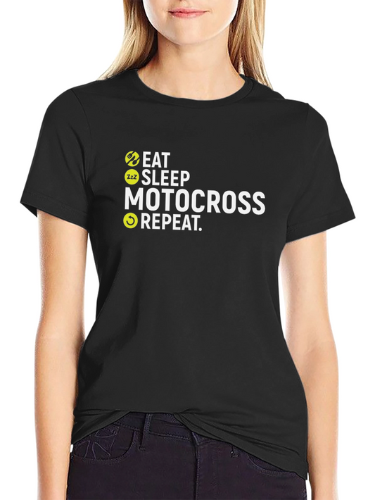 Eat Sleep Motocross Repeat Graphic T-Shirt
