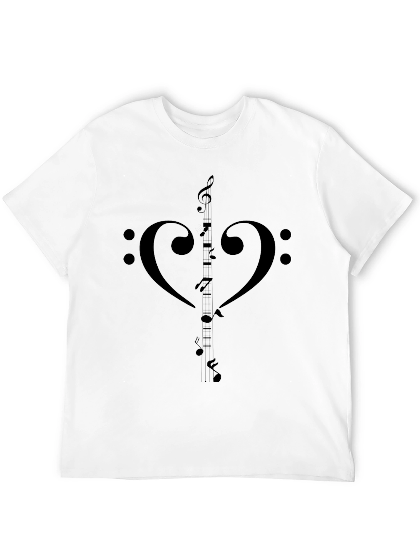 Musical Heartbeat Black T-Shirt