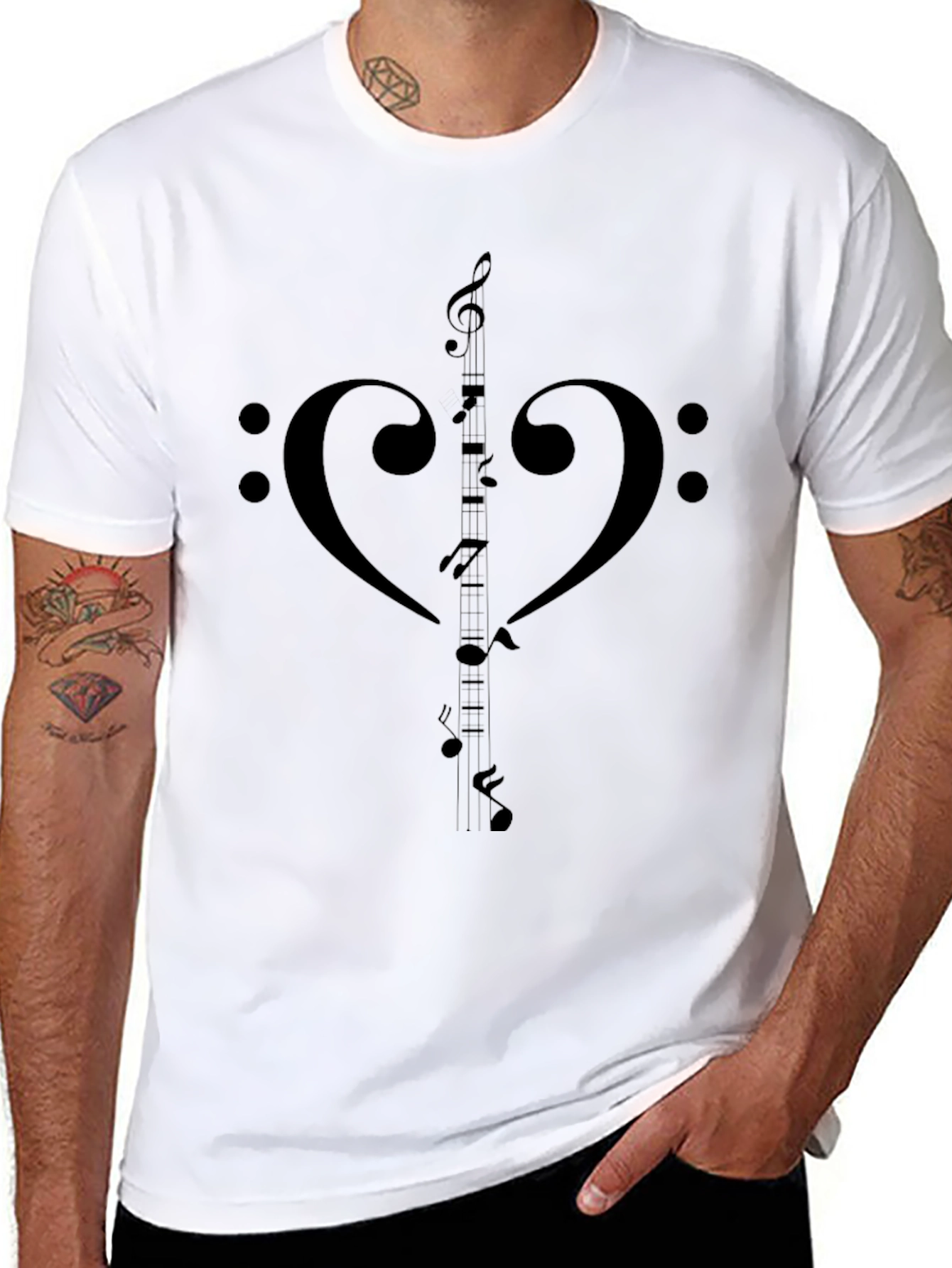 Musical Heartbeat Black T-Shirt