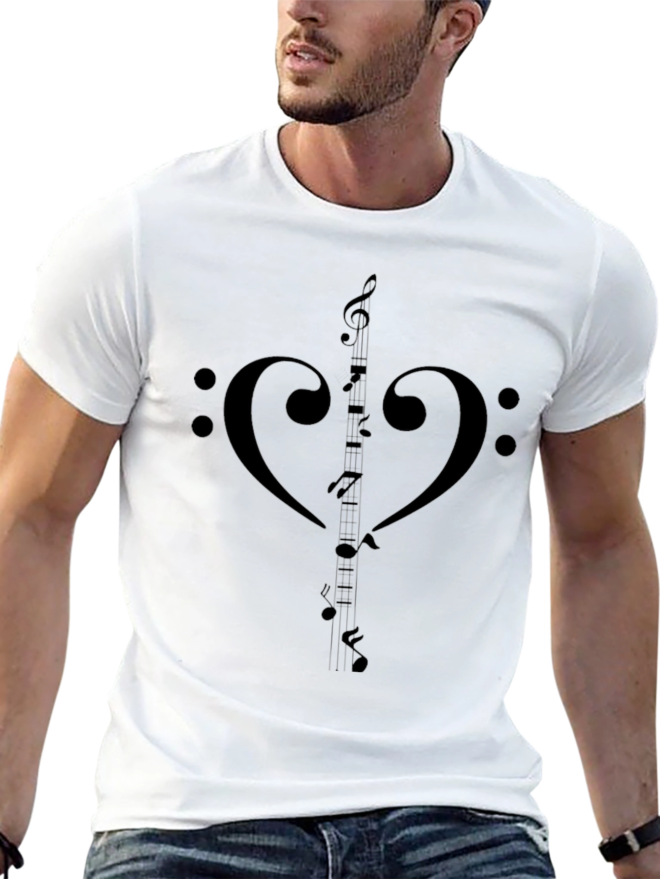 Musical Heartbeat Black T-Shirt
