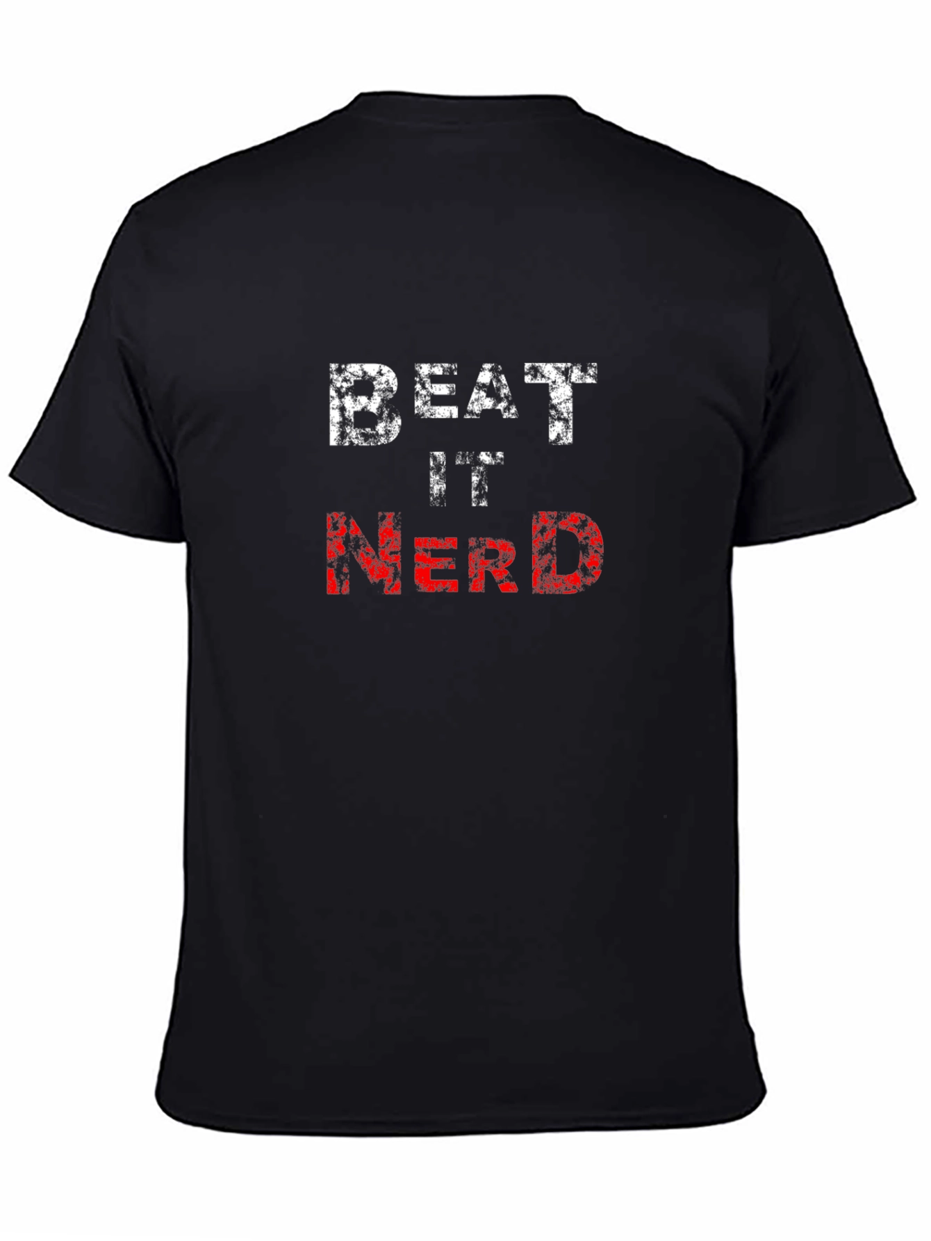 Beat It Nerd Graphic T-Shirt - Black