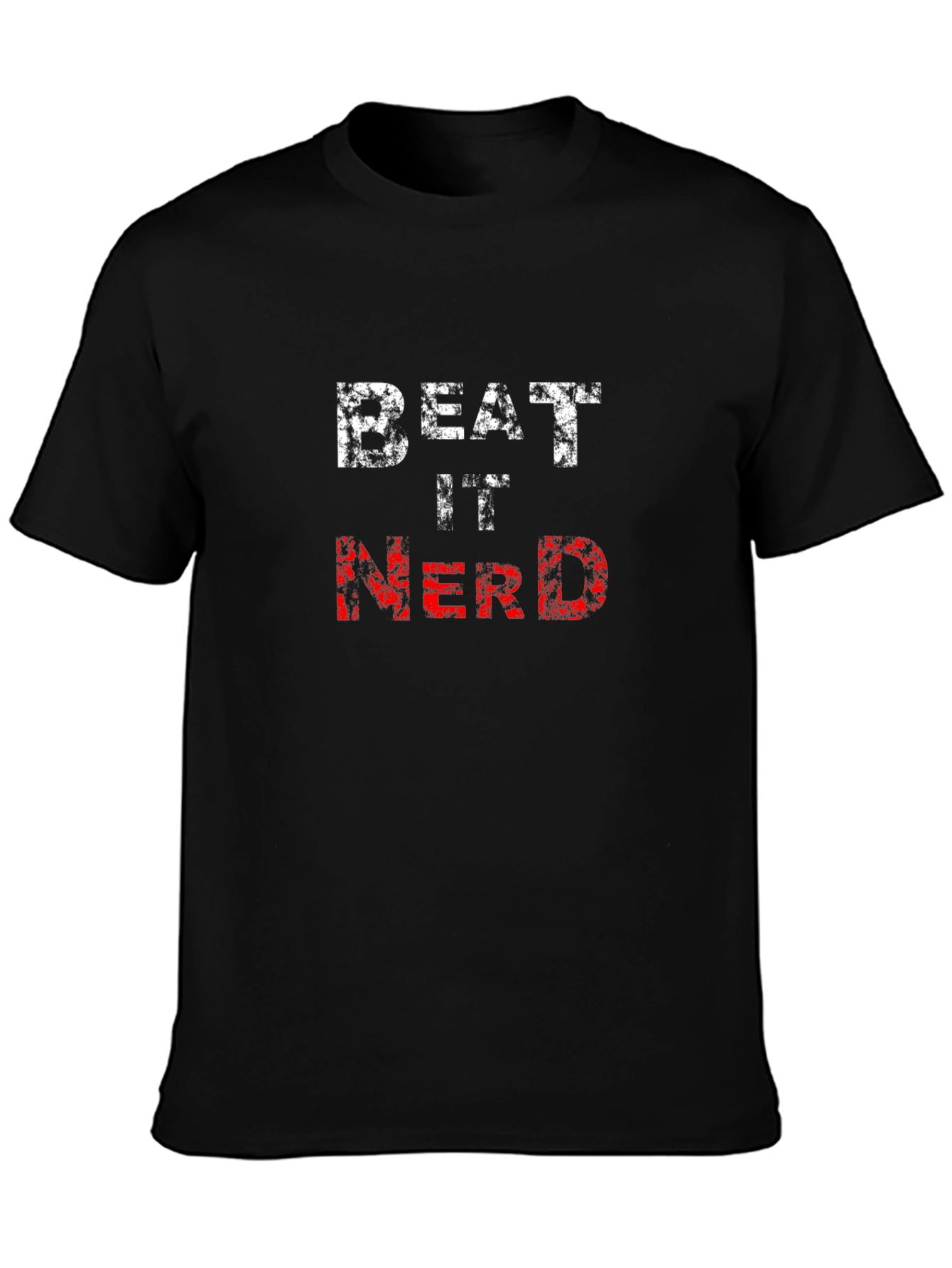 Beat It Nerd Graphic T-Shirt - Black