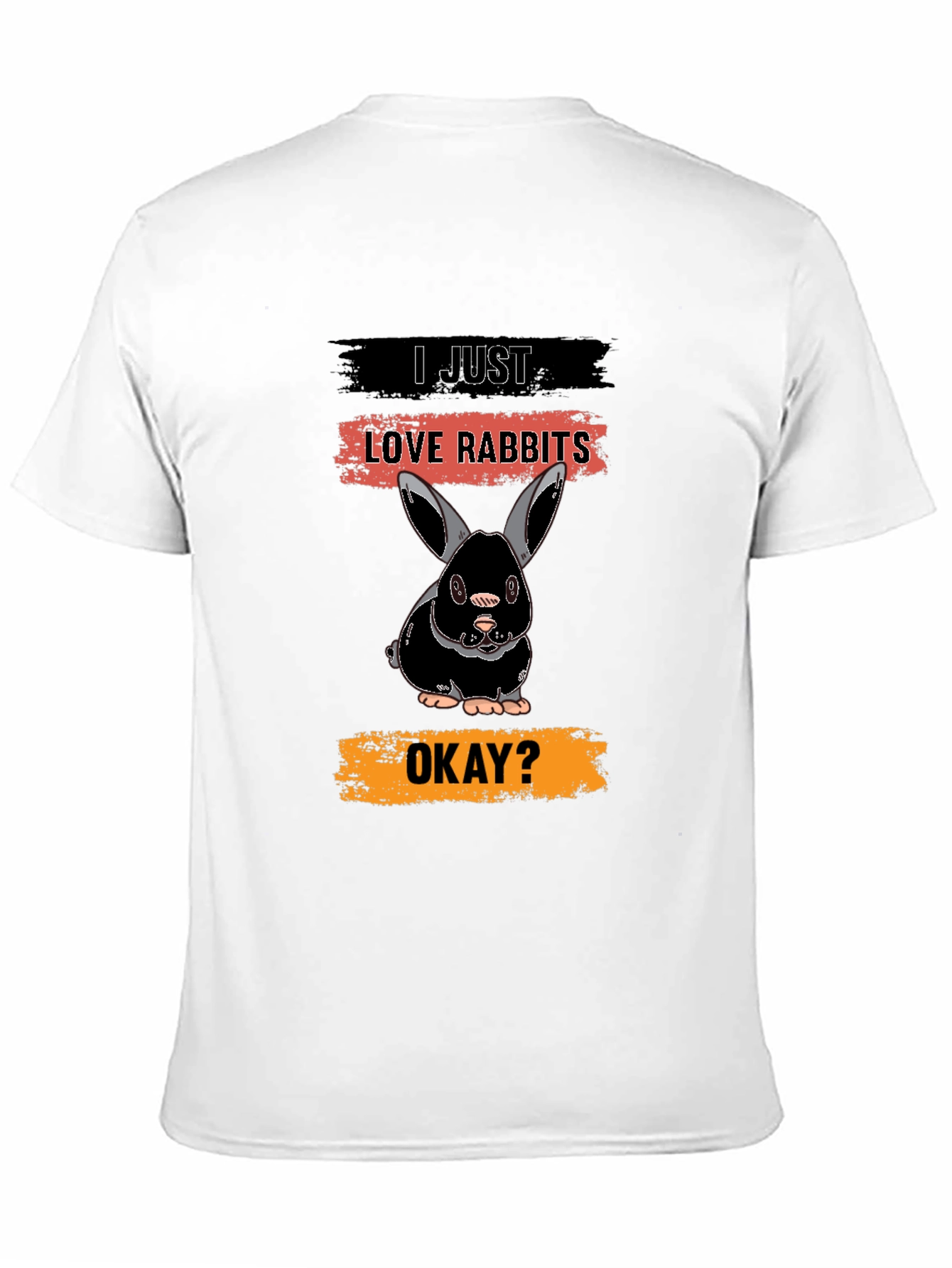 I Just Love Rabbits T-Shirt - Black