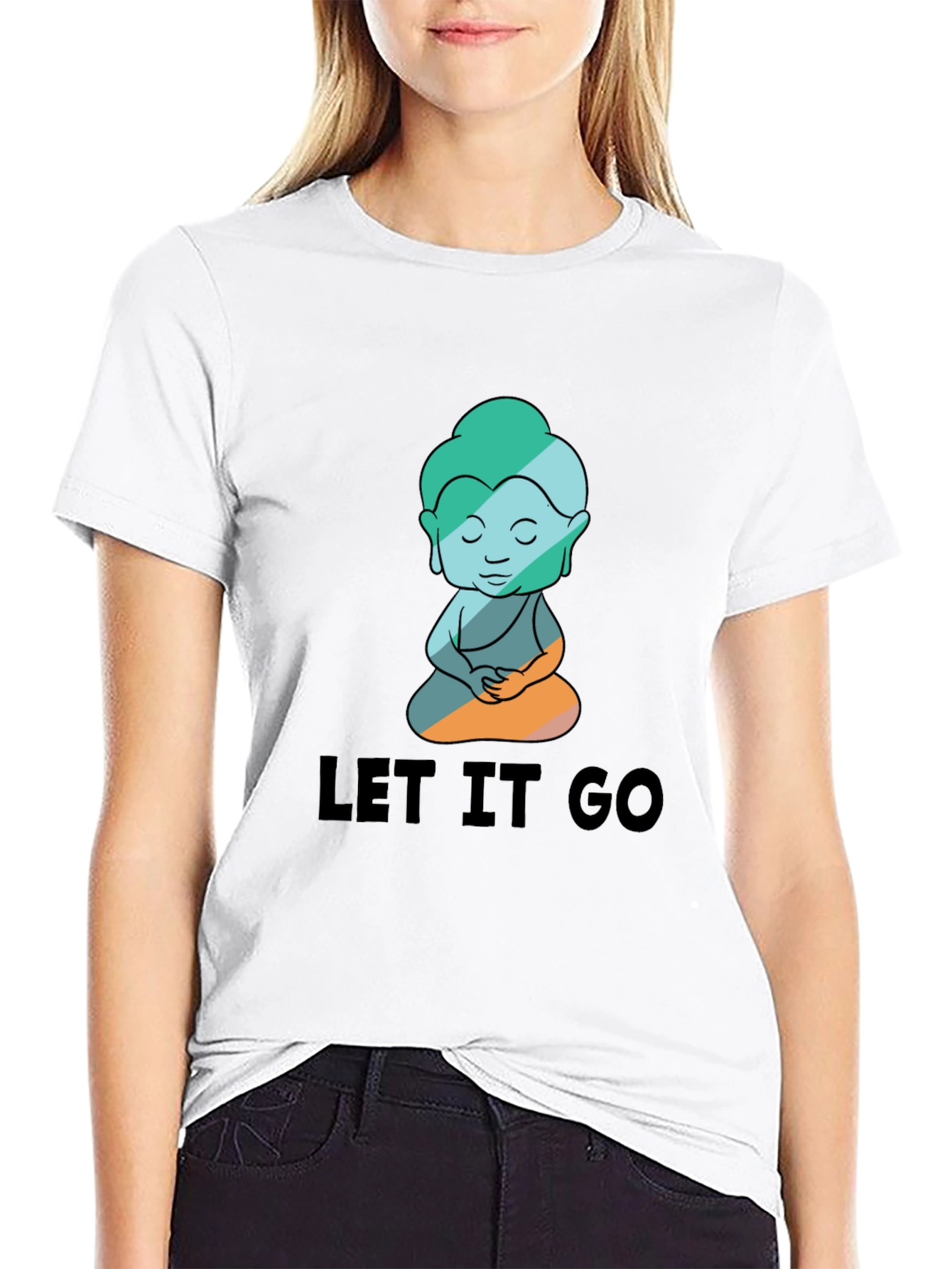 Let It Go Buddha Graphic T-Shirt