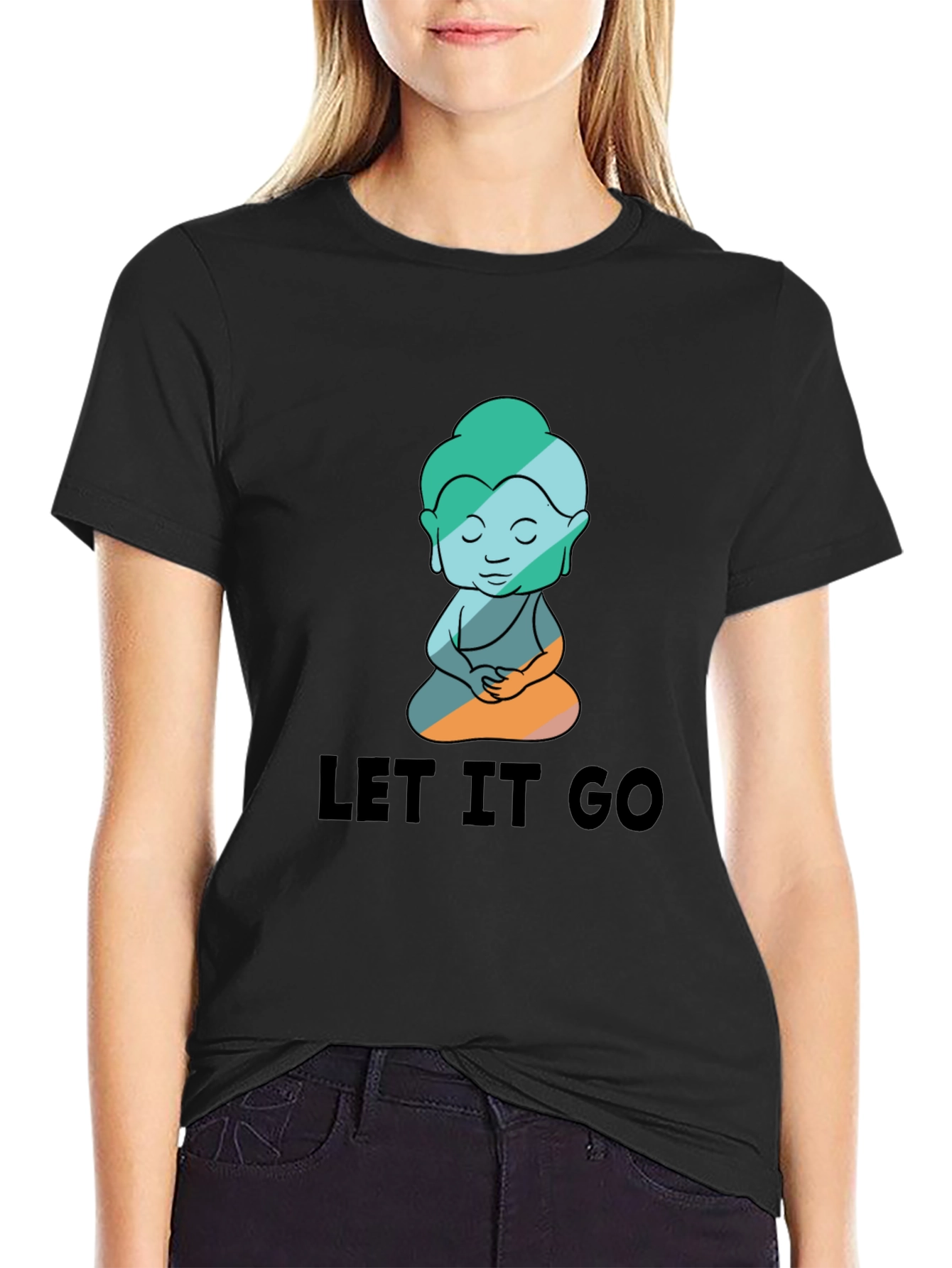 Let It Go Buddha Graphic T-Shirt