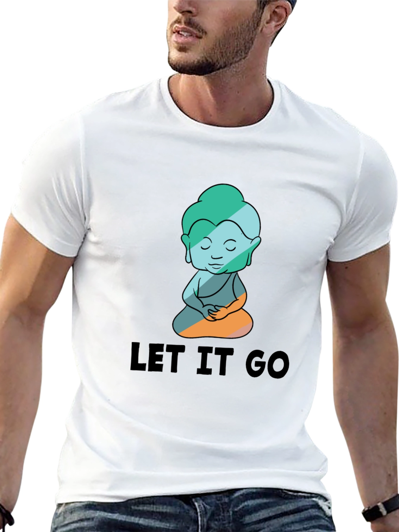 Let It Go Buddha Graphic T-Shirt