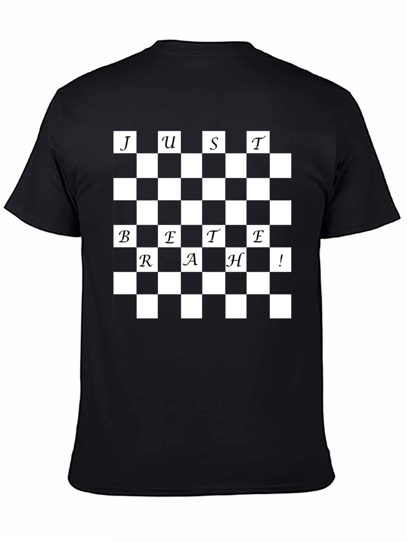 Just Breathe Checkerboard T-Shirt