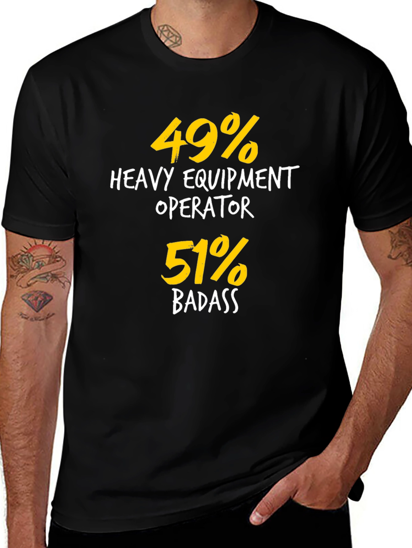 Heavy Equipment Operator Badass T-Shirt