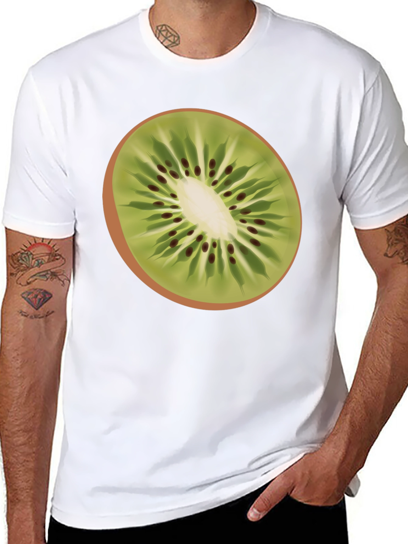 Kiwi Slice Graphic Tee - Black T-Shirt