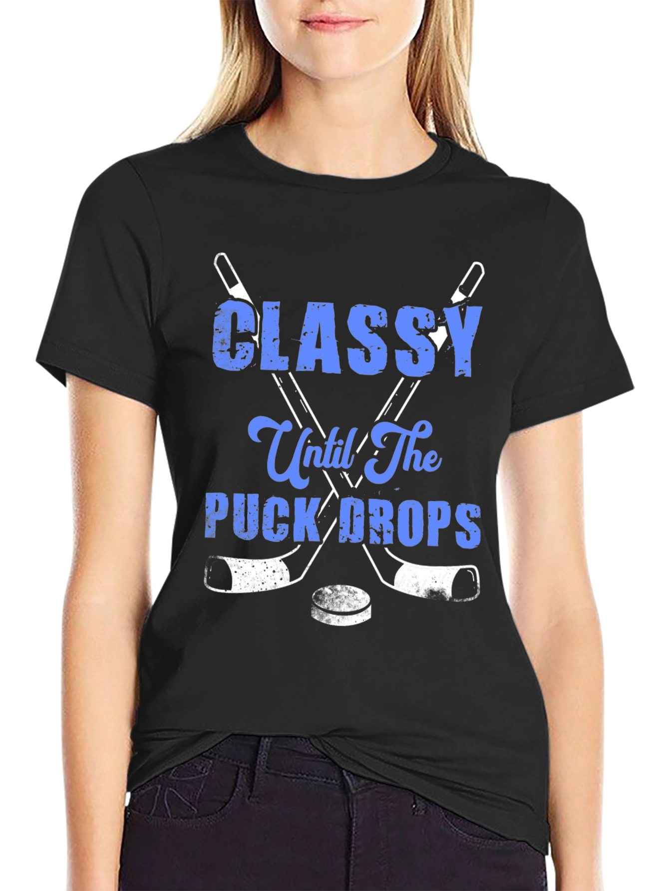 Classy Until The Puck Drops Hockey T-Shirt