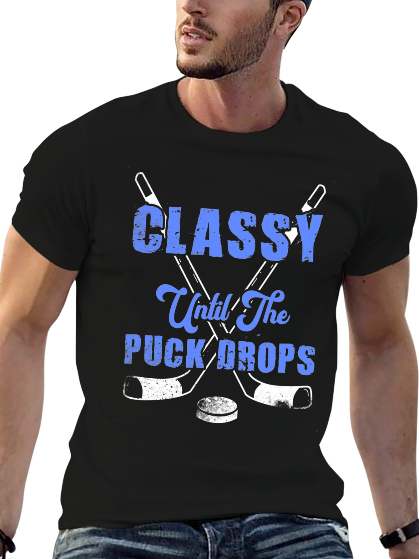 Classy Until The Puck Drops Hockey T-Shirt