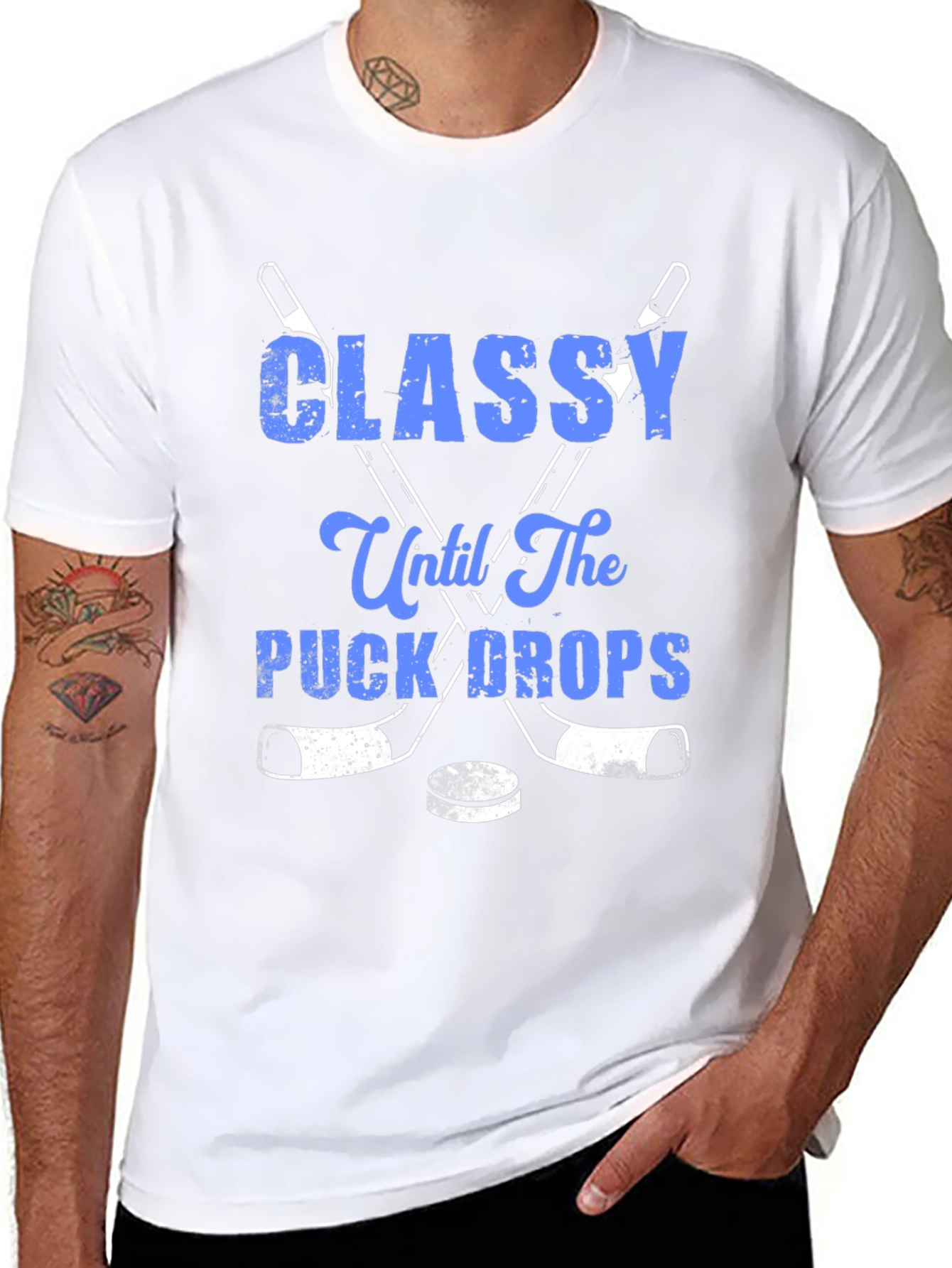 Classy Until The Puck Drops Hockey T-Shirt