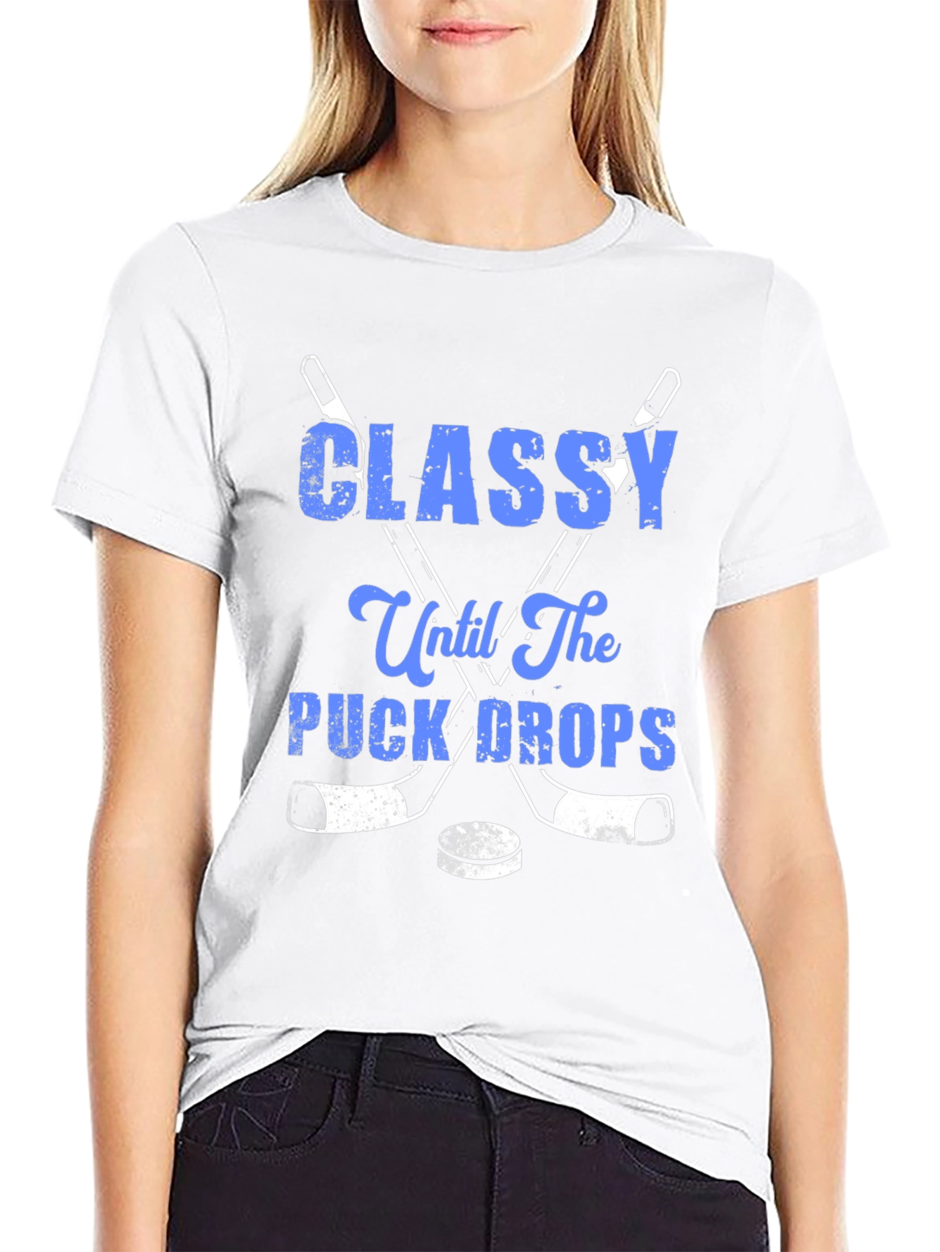 Classy Until The Puck Drops Hockey T-Shirt