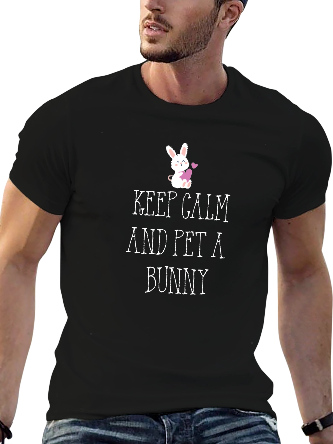 Keep Calm & Pet a Bunny Graphic Tee