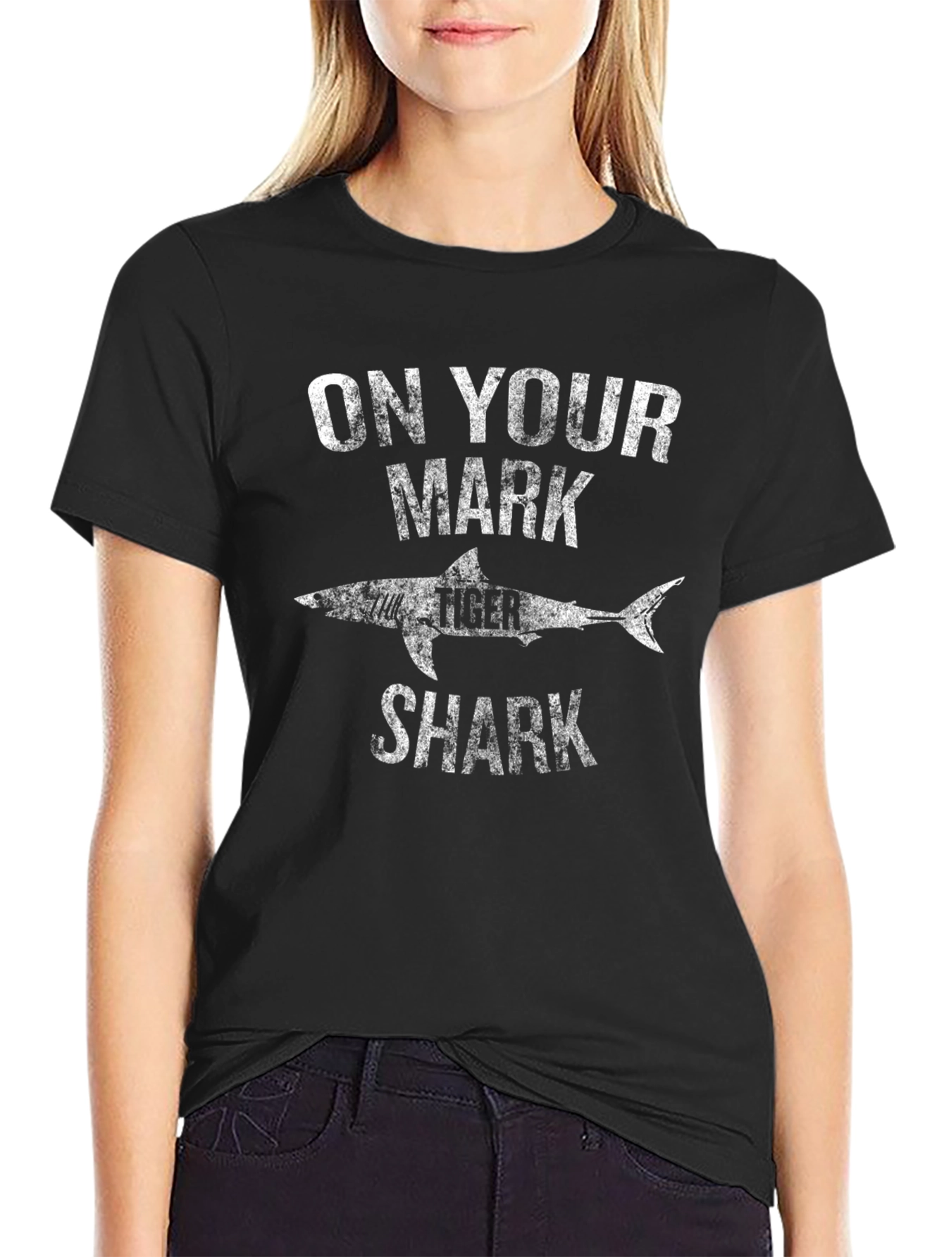 On Your Mark Shark Graphic Tee