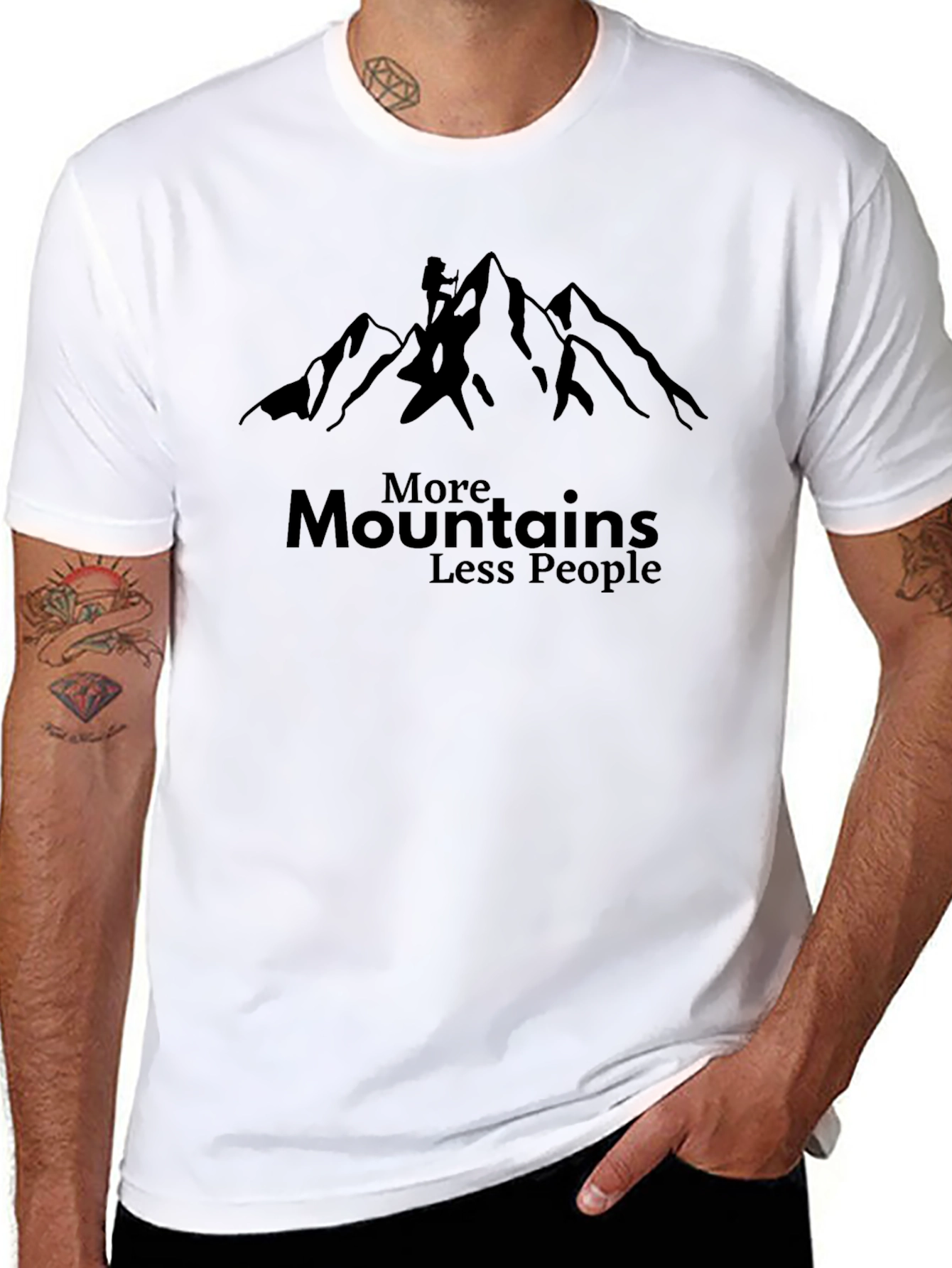 More Mountains Less People Graphic Tee