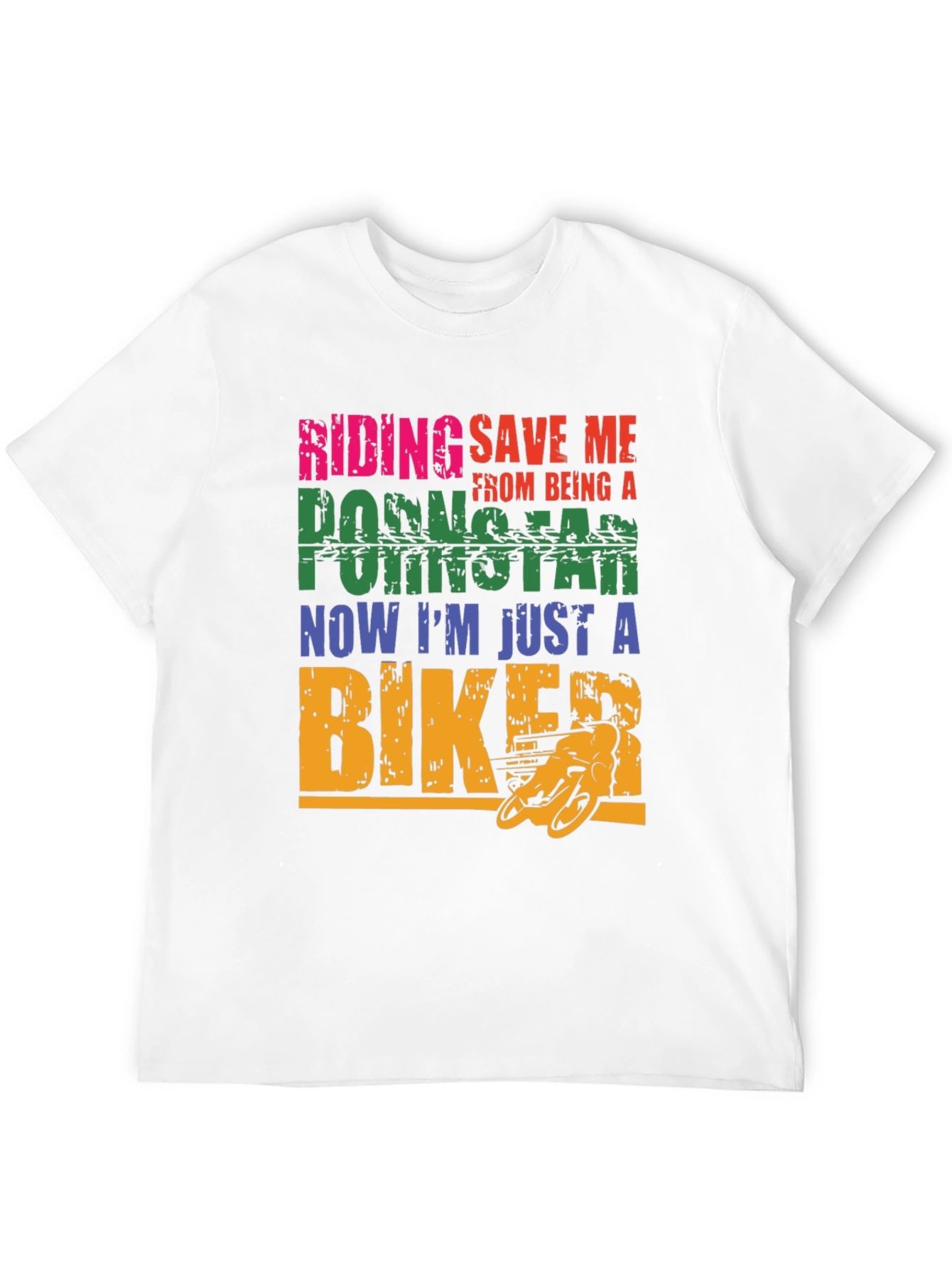 Riding Save Me Biker Graphic T-Shirt