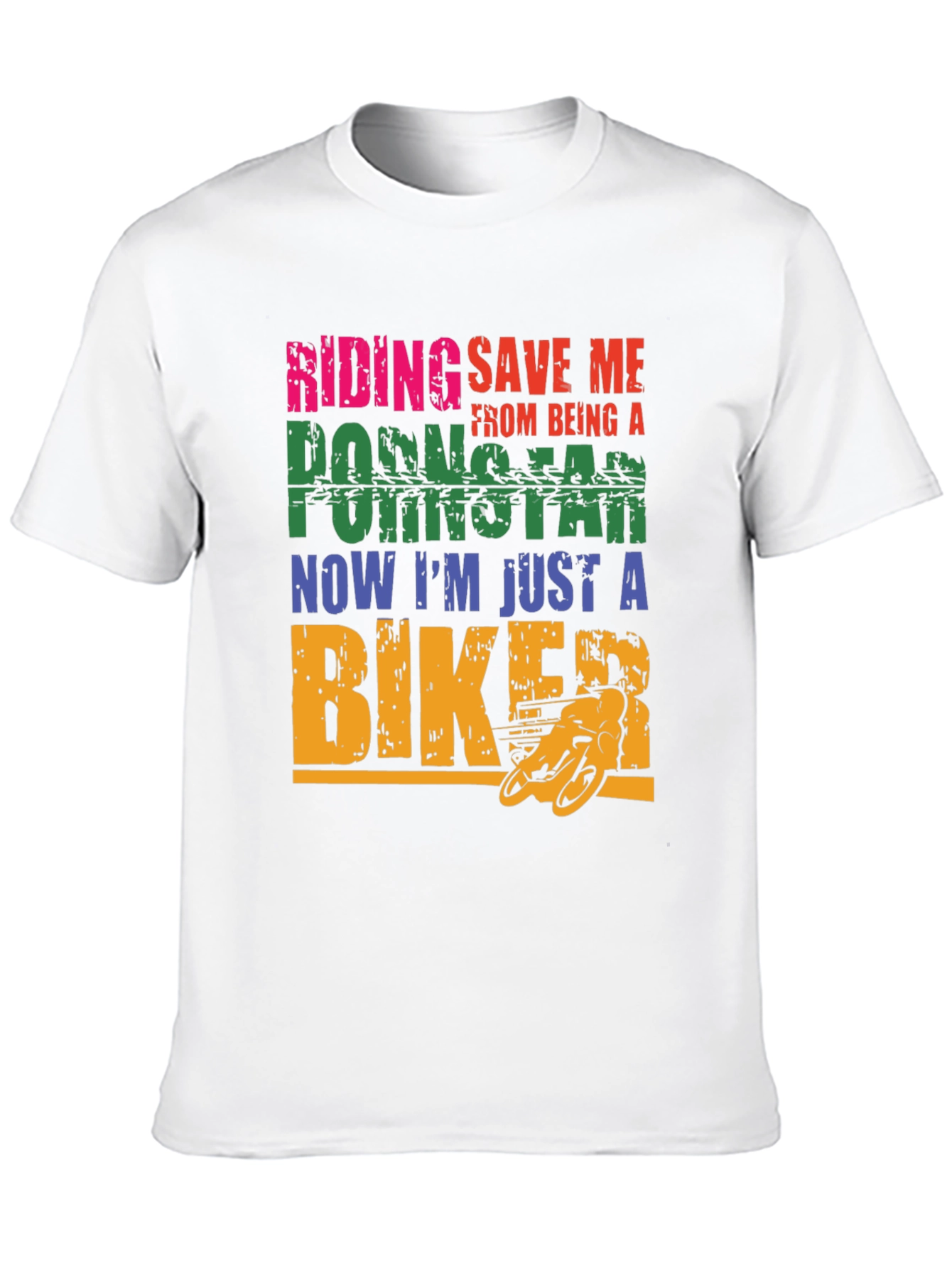 Riding Save Me Biker Graphic T-Shirt