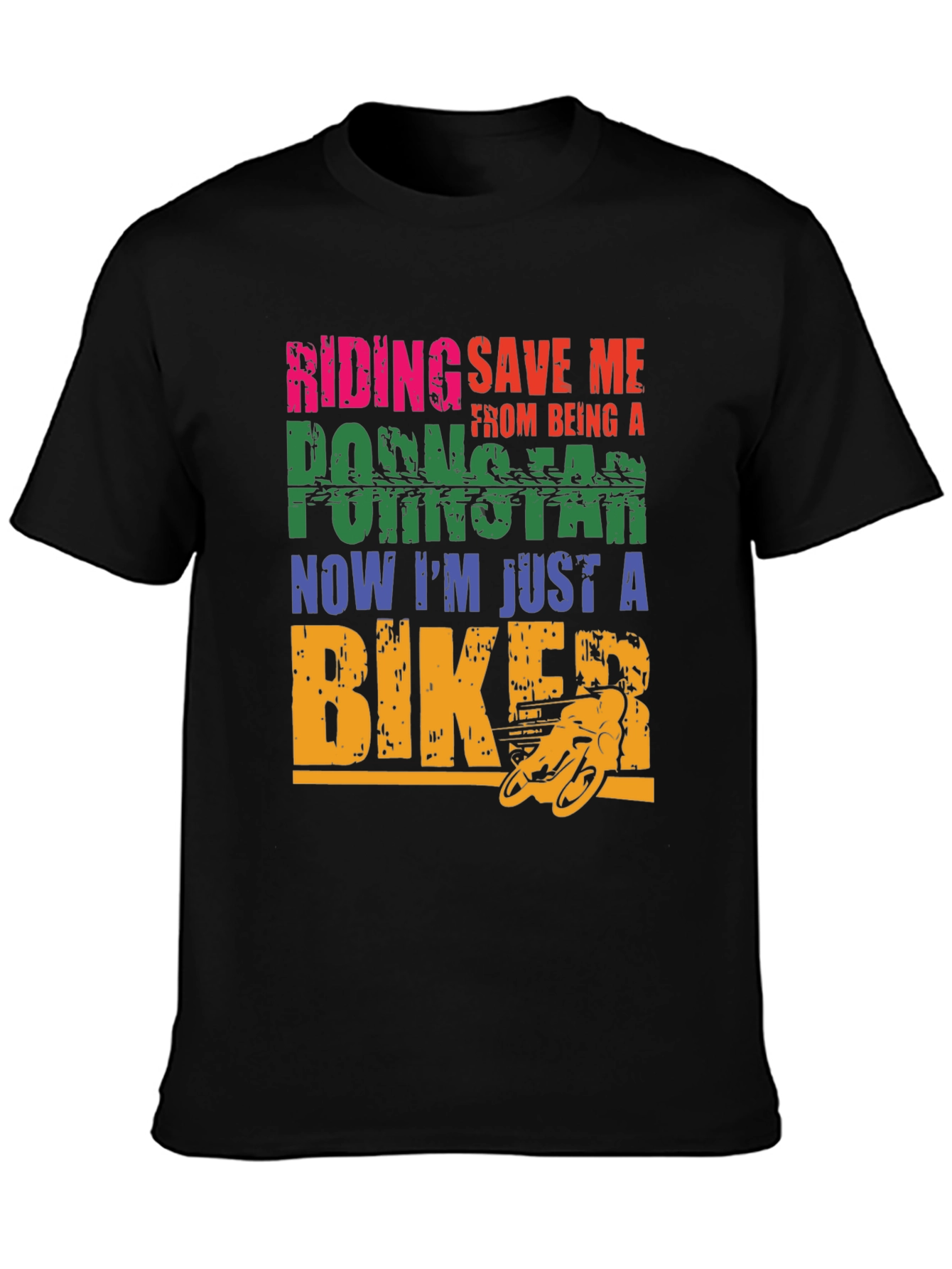 Riding Save Me Biker Graphic T-Shirt