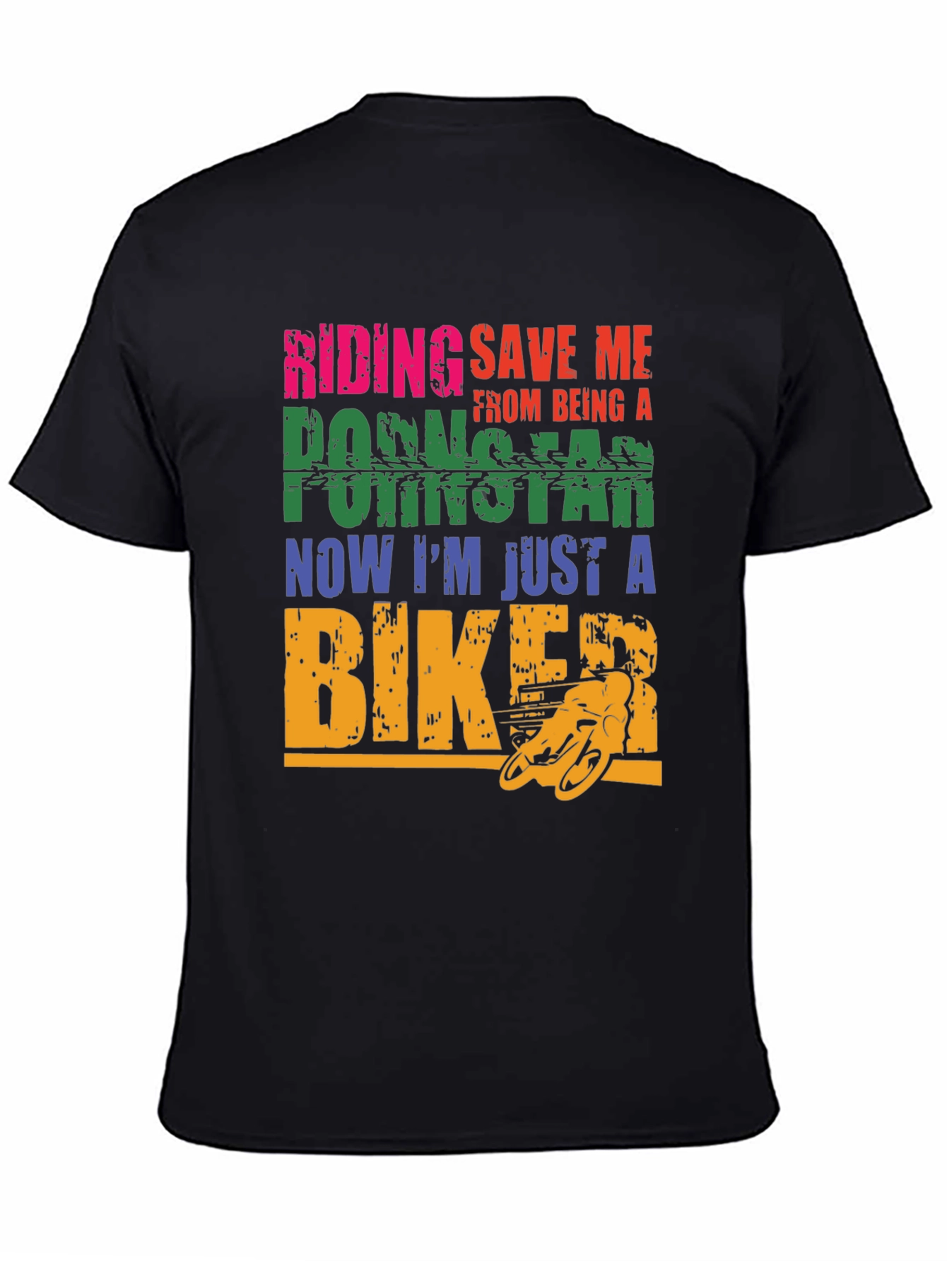Riding Save Me Biker Graphic T-Shirt