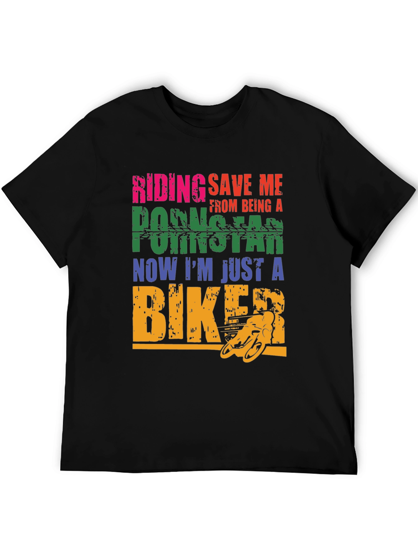 Riding Save Me Biker Graphic T-Shirt