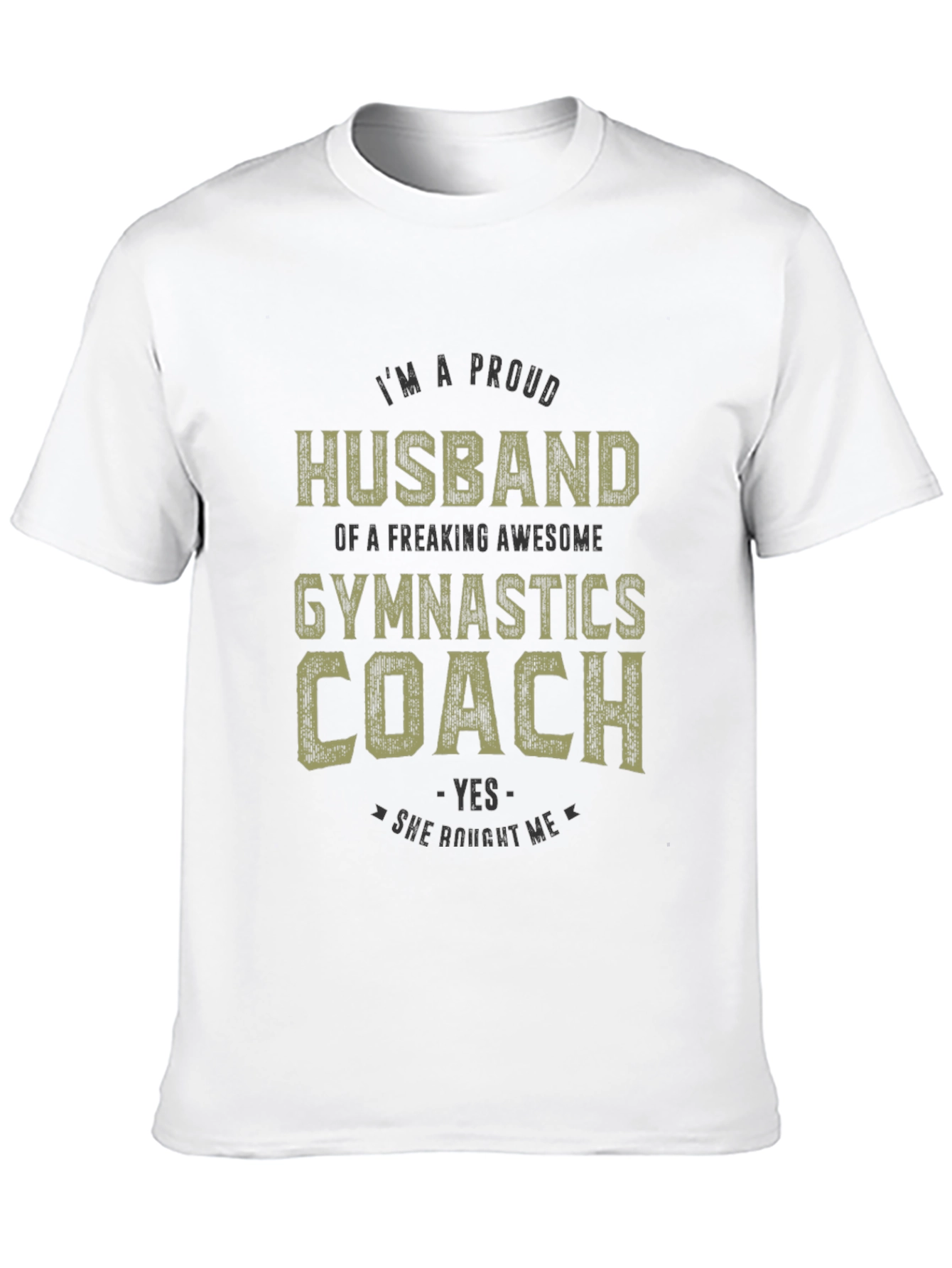 Proud Husband Gymnastics Coach Graphic T-Shirt