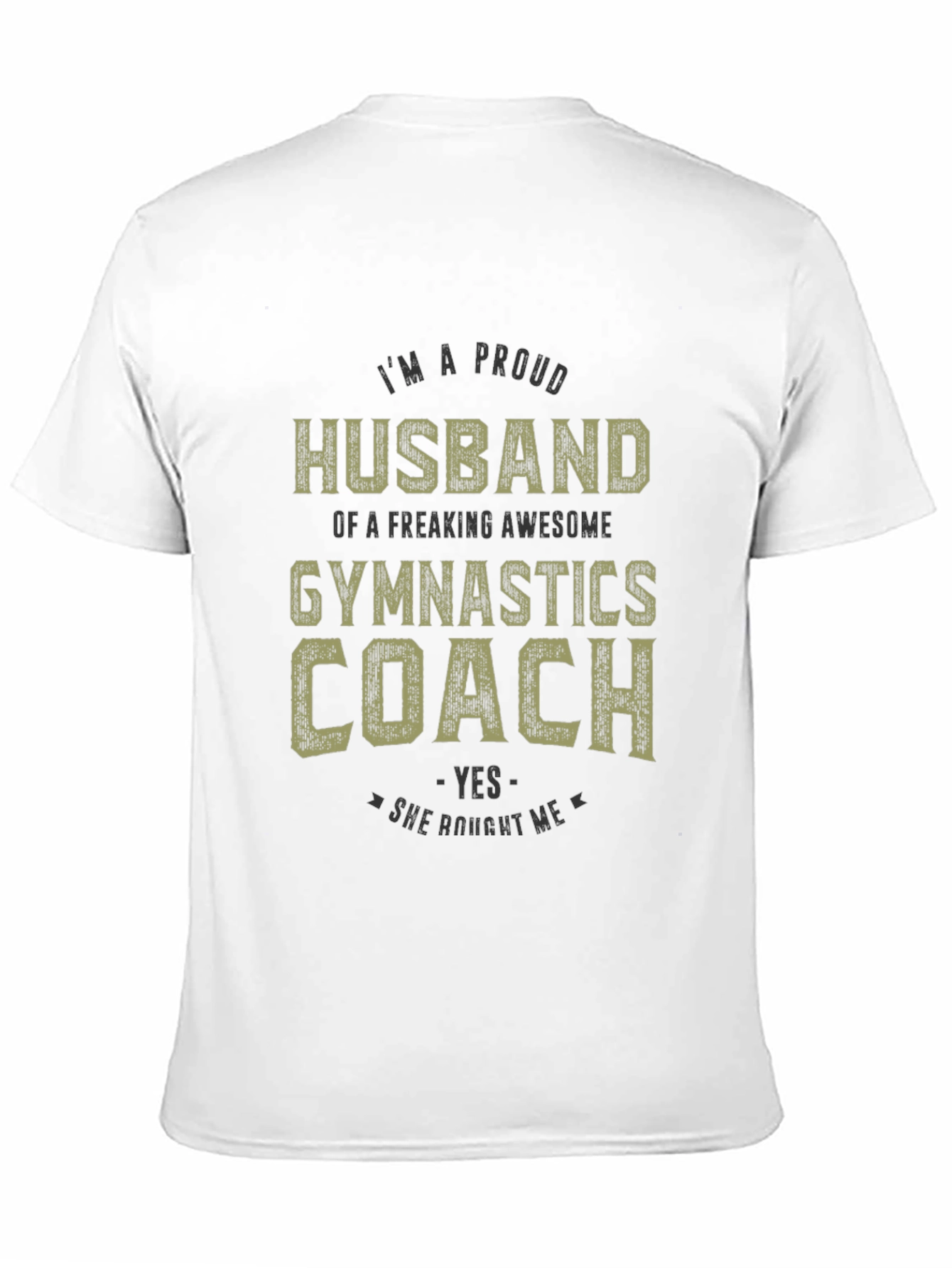 Proud Husband Gymnastics Coach Graphic T-Shirt