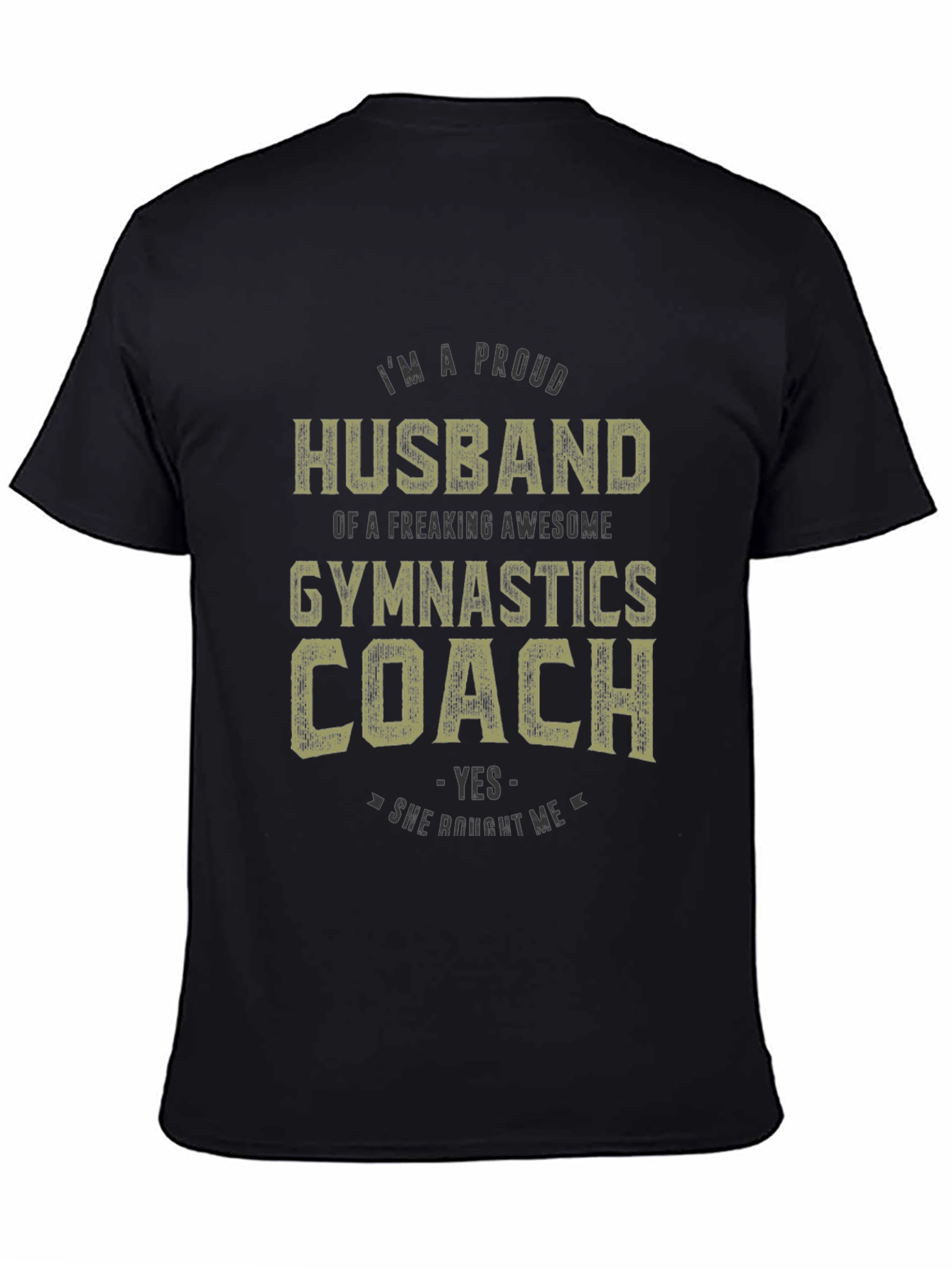 Proud Husband Gymnastics Coach Graphic T-Shirt