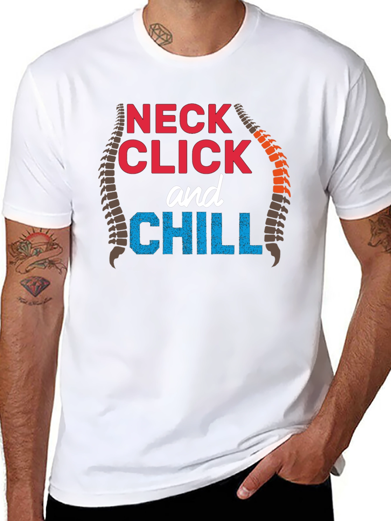 Neck Click and Chill Graphic T-Shirt