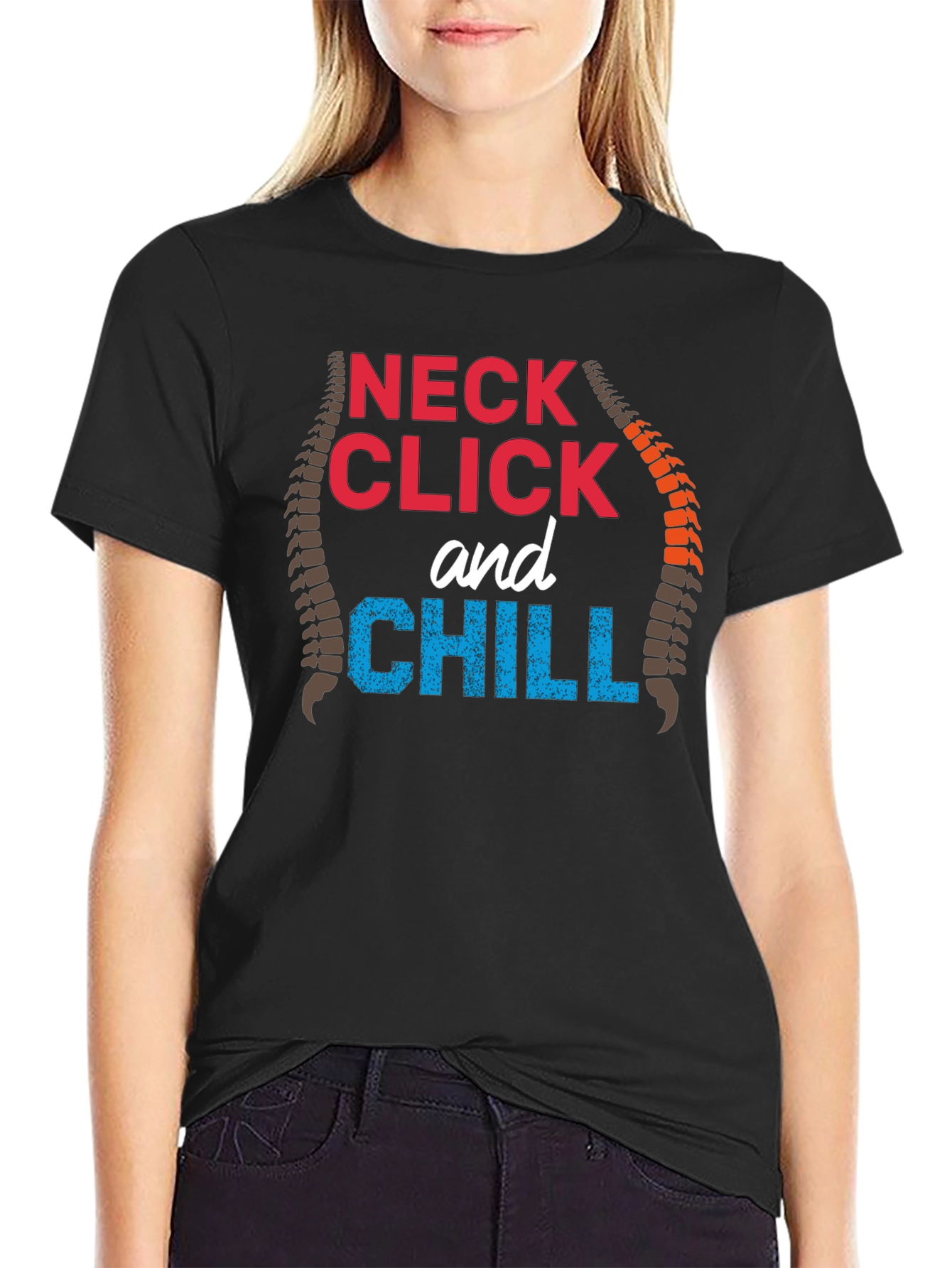 Neck Click and Chill Graphic T-Shirt