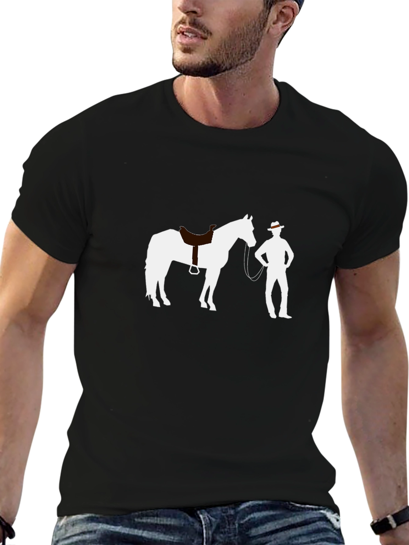 Cowboy & Horse Graphic T-Shirt