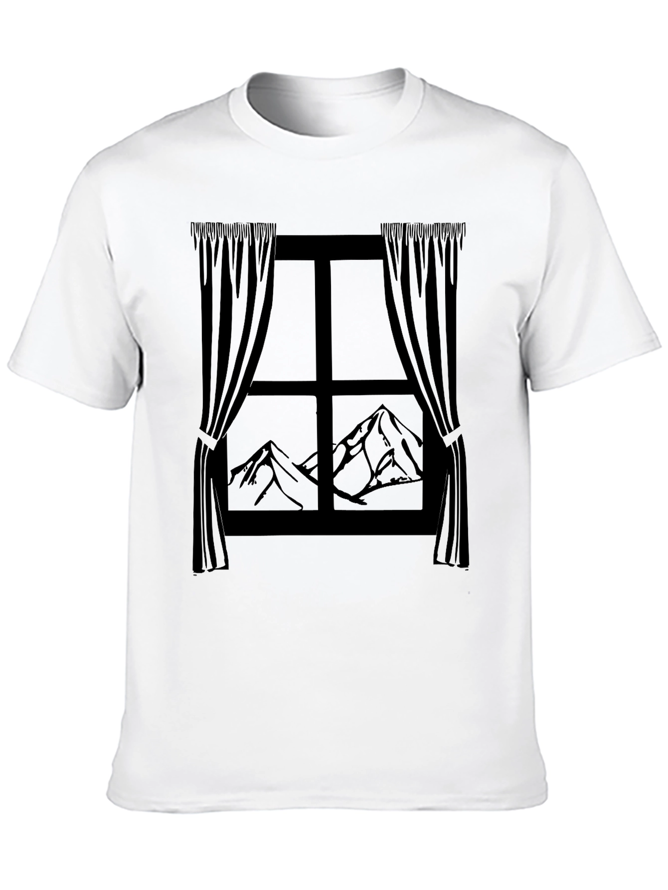 Mountain View T-Shirt - Window Scene Graphic Tee
