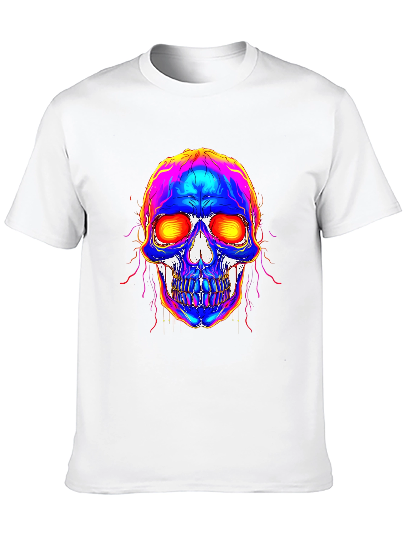 Vivid Skull Graphic Tee - Bold Statement Shirt