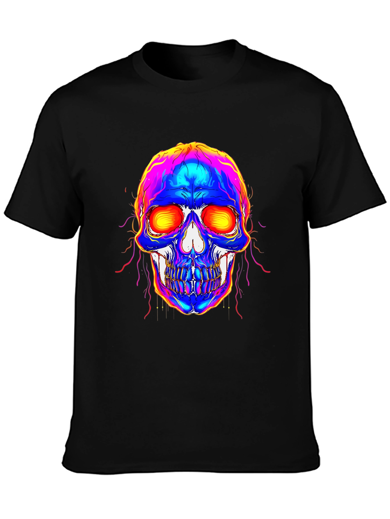 Vivid Skull Graphic Tee - Bold Statement Shirt
