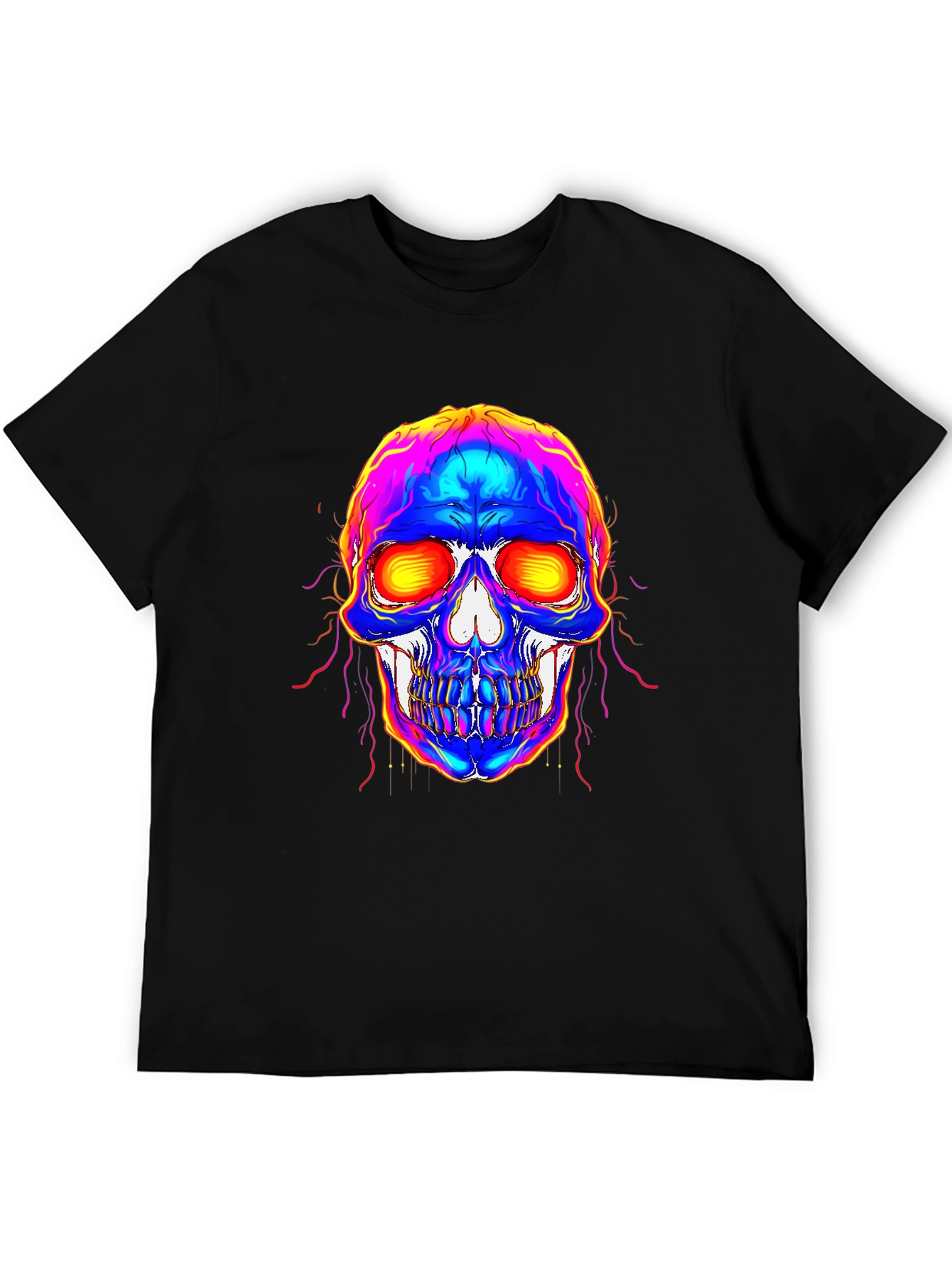 Vivid Skull Graphic Tee - Bold Statement Shirt