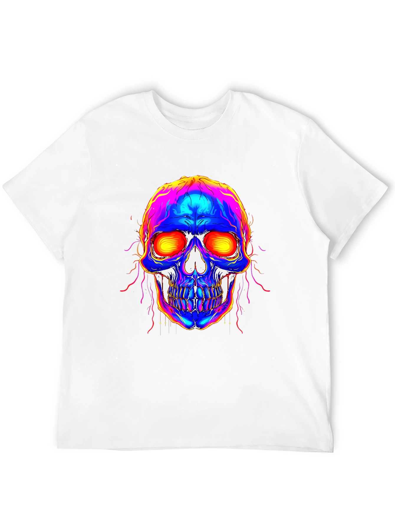 Vivid Skull Graphic Tee - Bold Statement Shirt