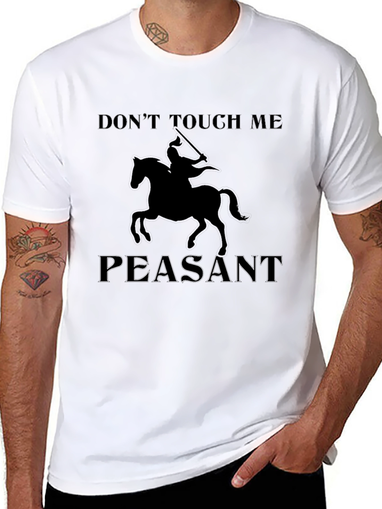 Dont Touch Me Peasant Black T-Shirt