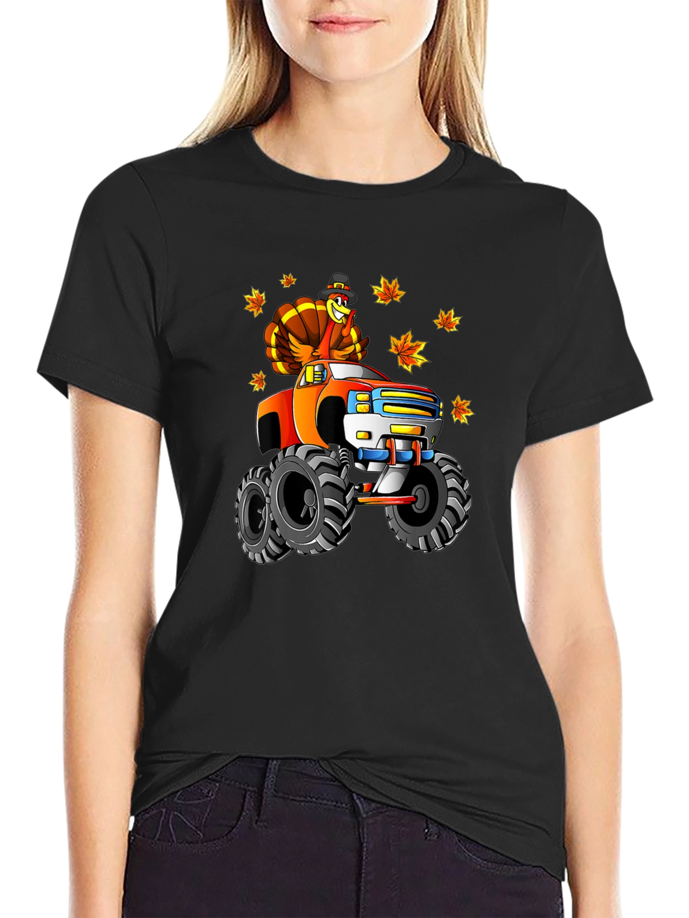 Thanksgiving Turkey Monster Truck Graphic Tee