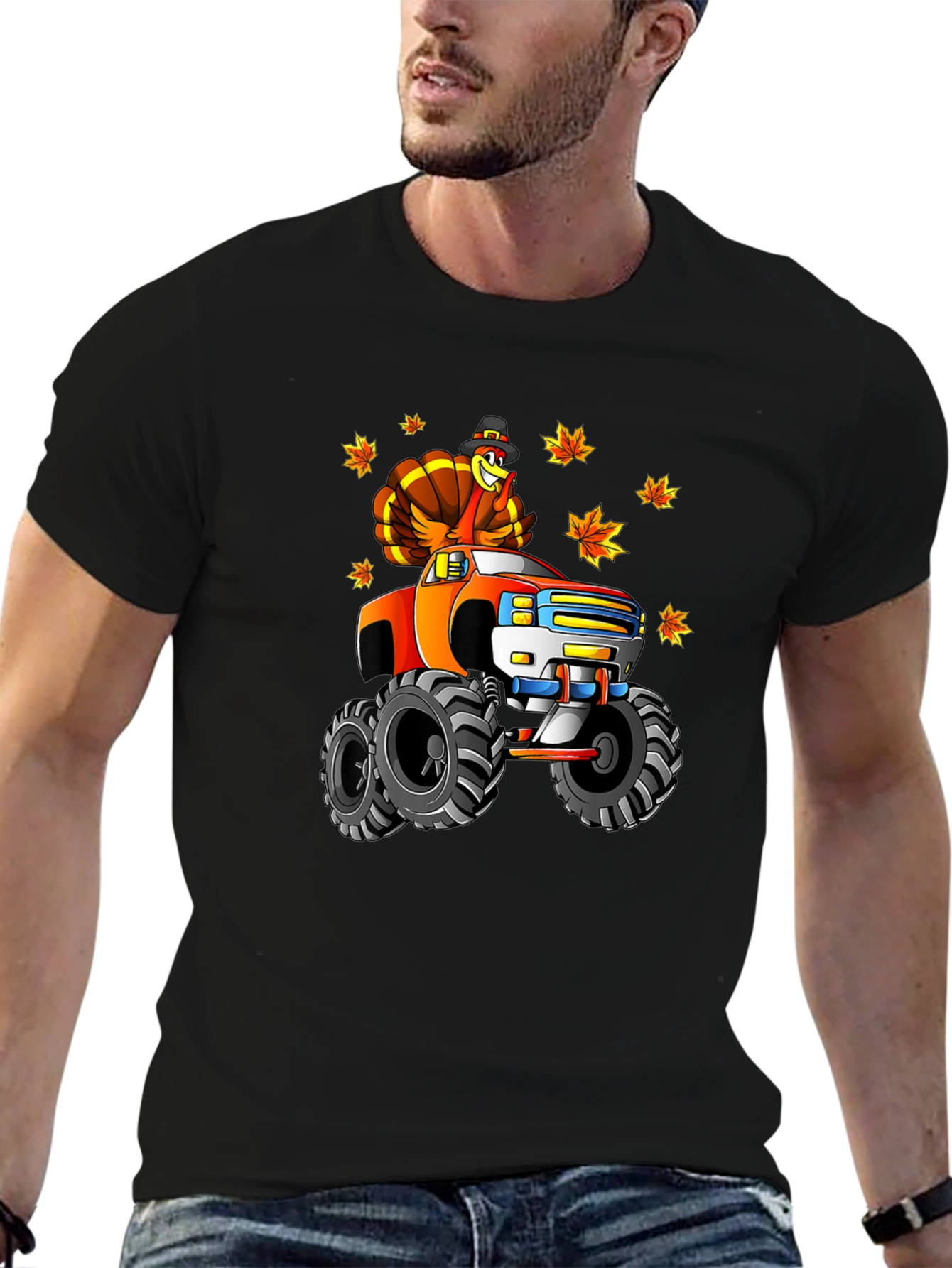 Thanksgiving Turkey Monster Truck Graphic Tee