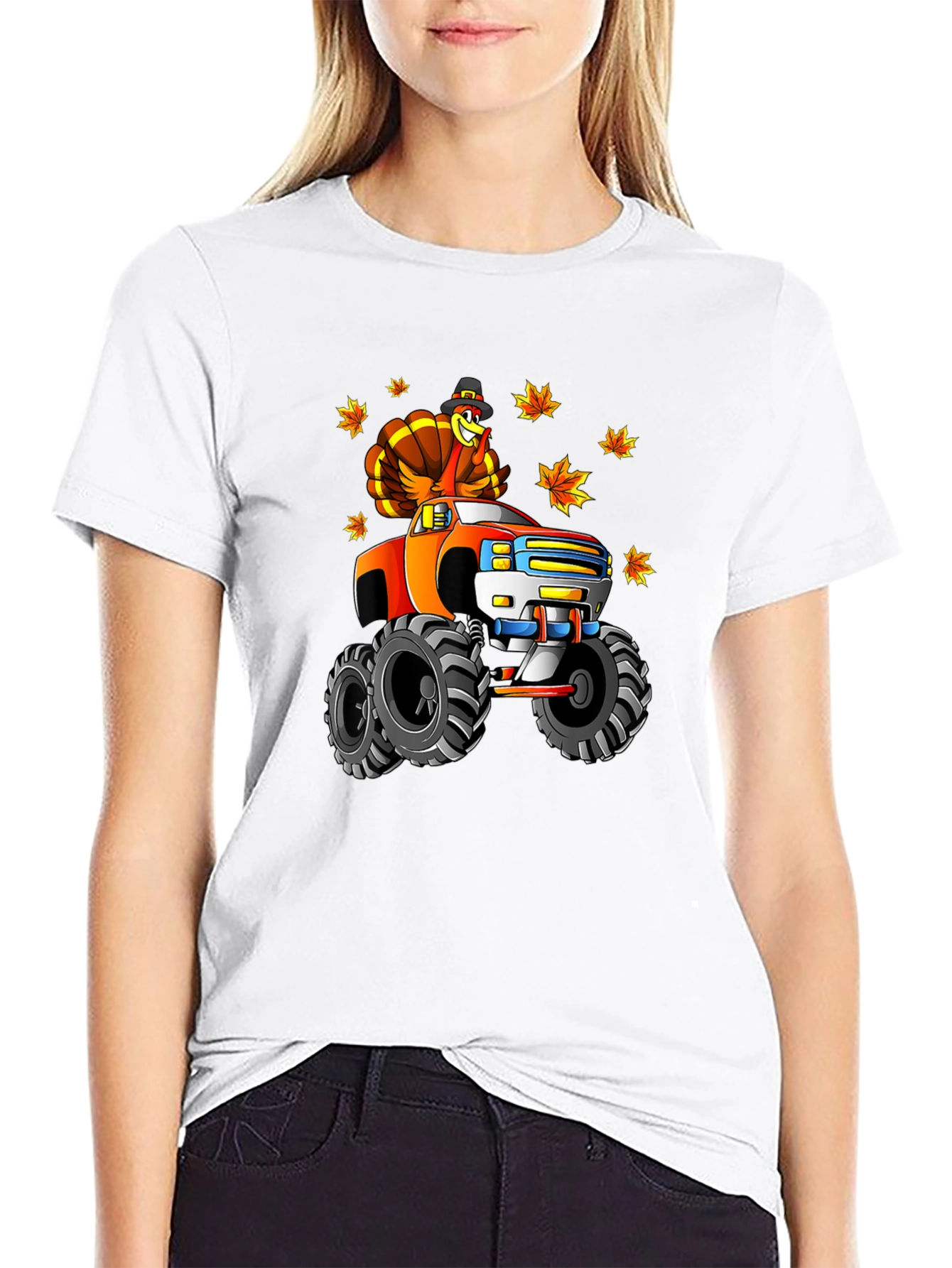 Thanksgiving Turkey Monster Truck Graphic Tee