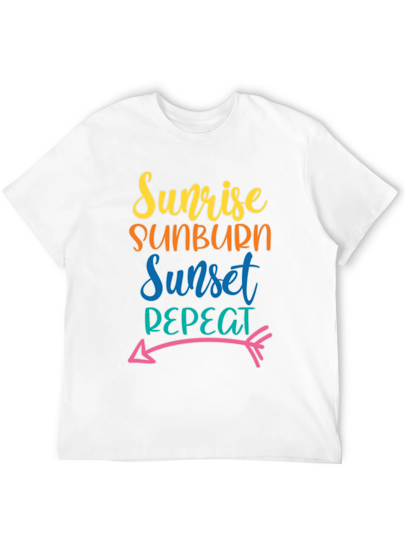 Sunrise Sunburn Sunset Repeat Black Tee