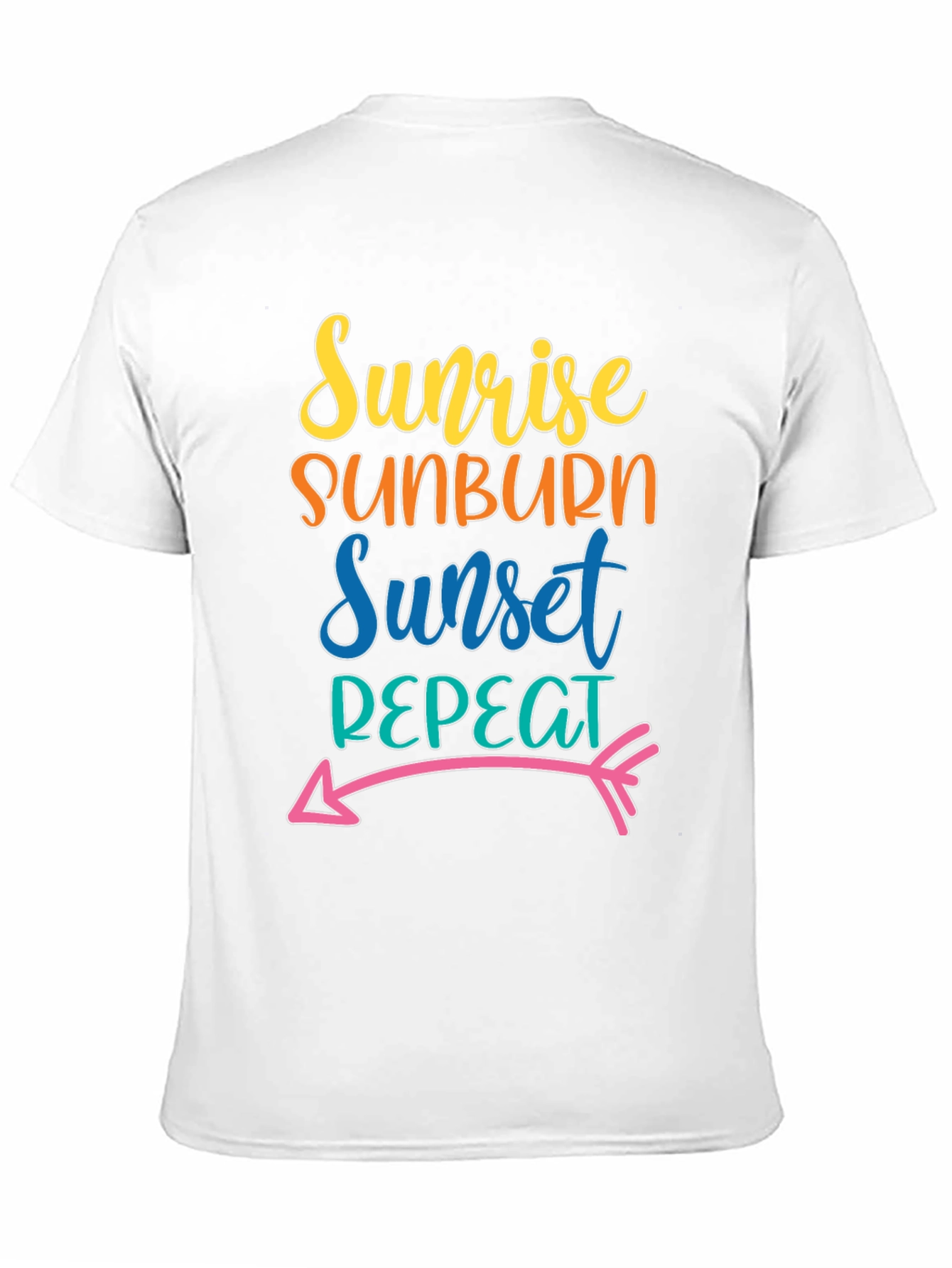 Sunrise Sunburn Sunset Repeat Black Tee
