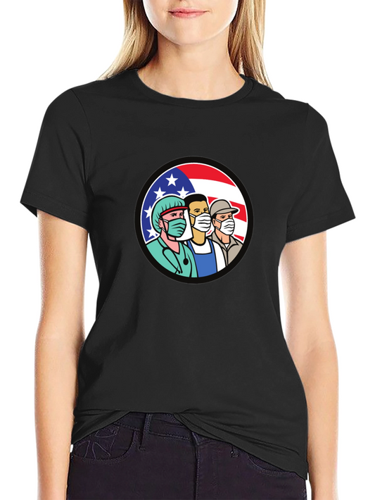 Essential Workers T-Shirt - Black Cotton