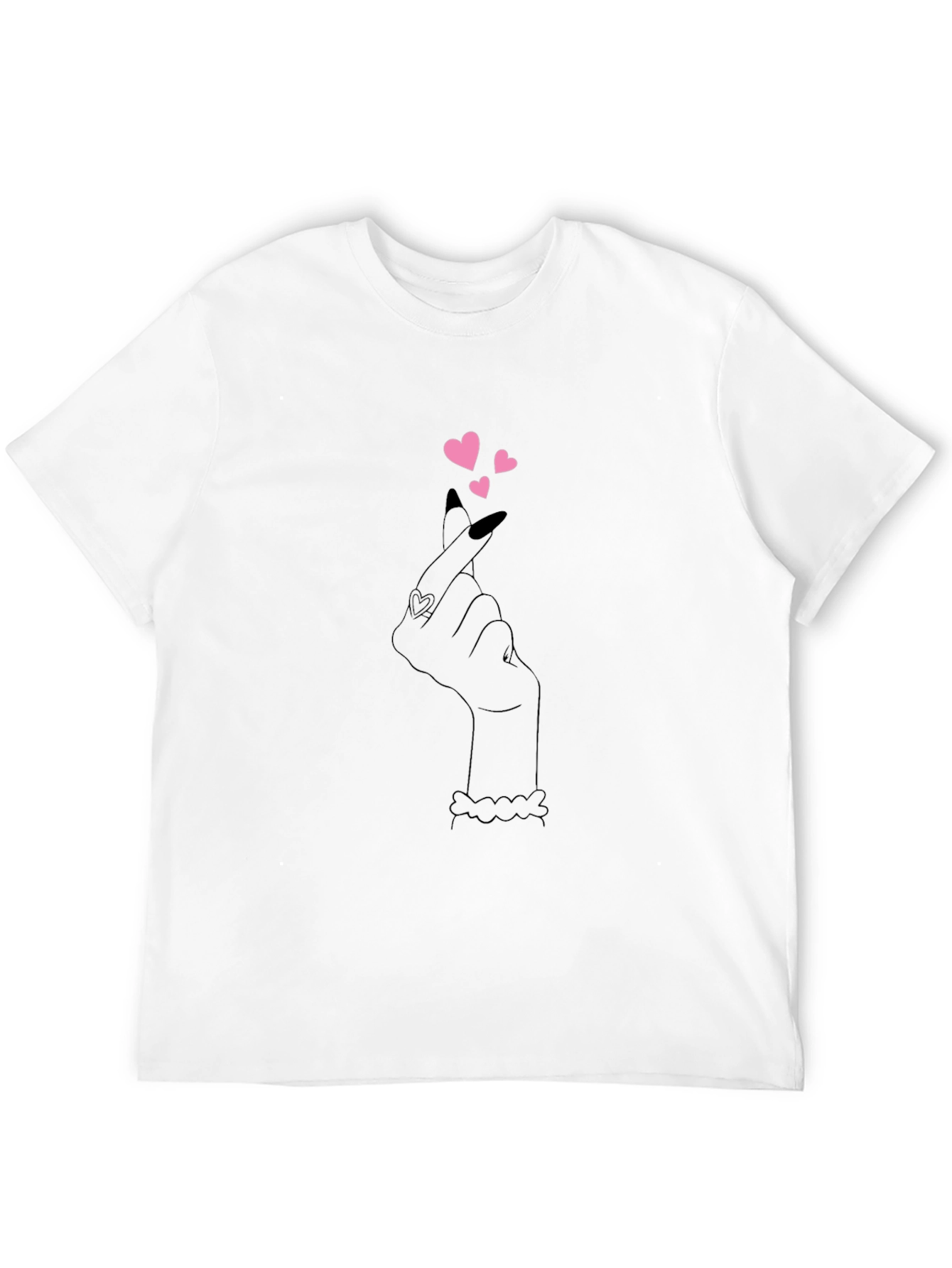Heart Gesture Tee - Stylish Graphic Print