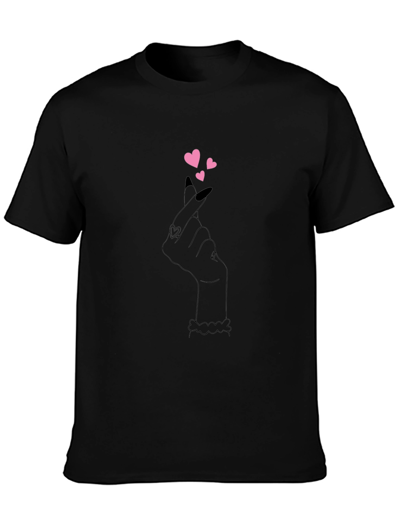 Heart Gesture Tee - Stylish Graphic Print