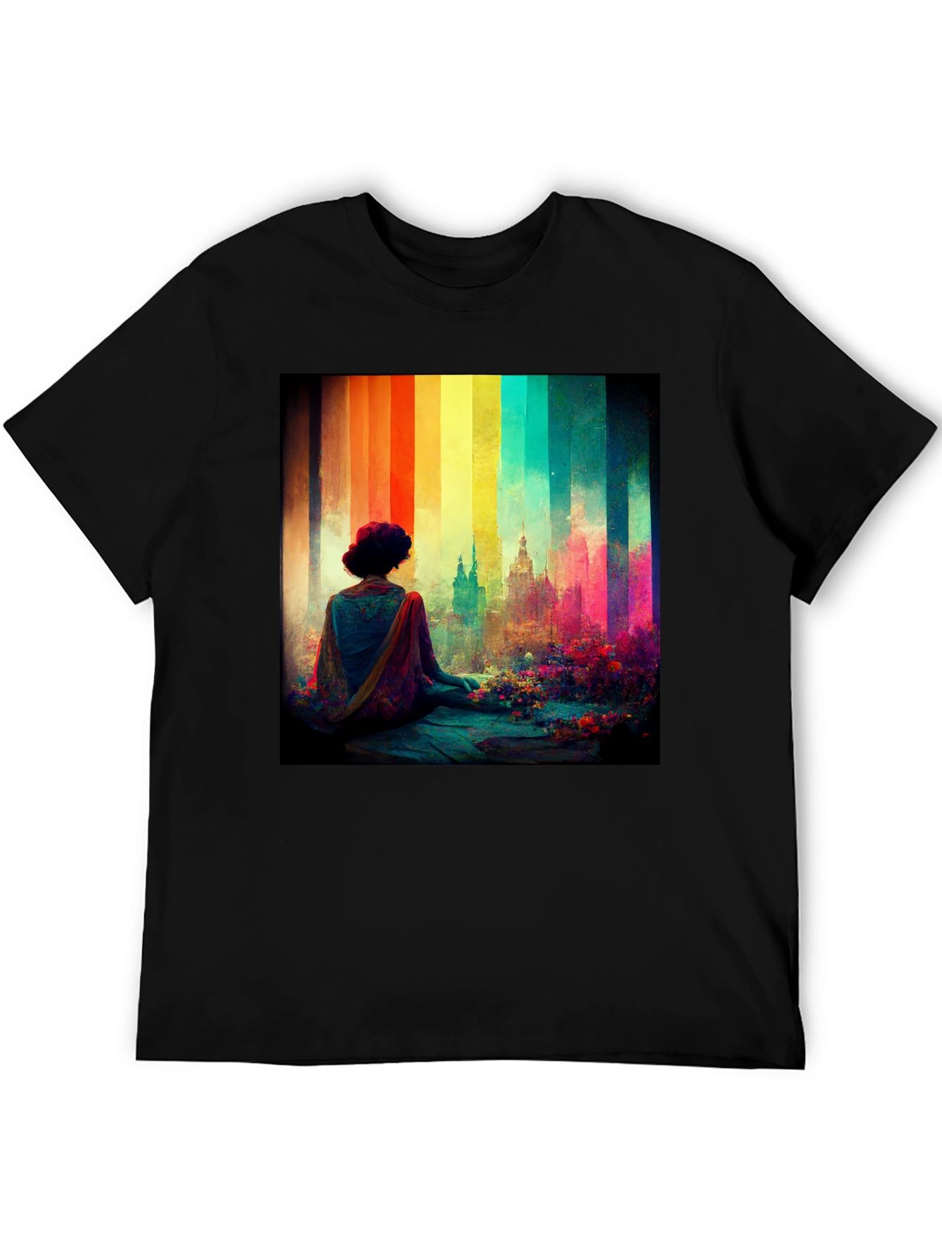 Rainbow Cityscape Graphic Tee