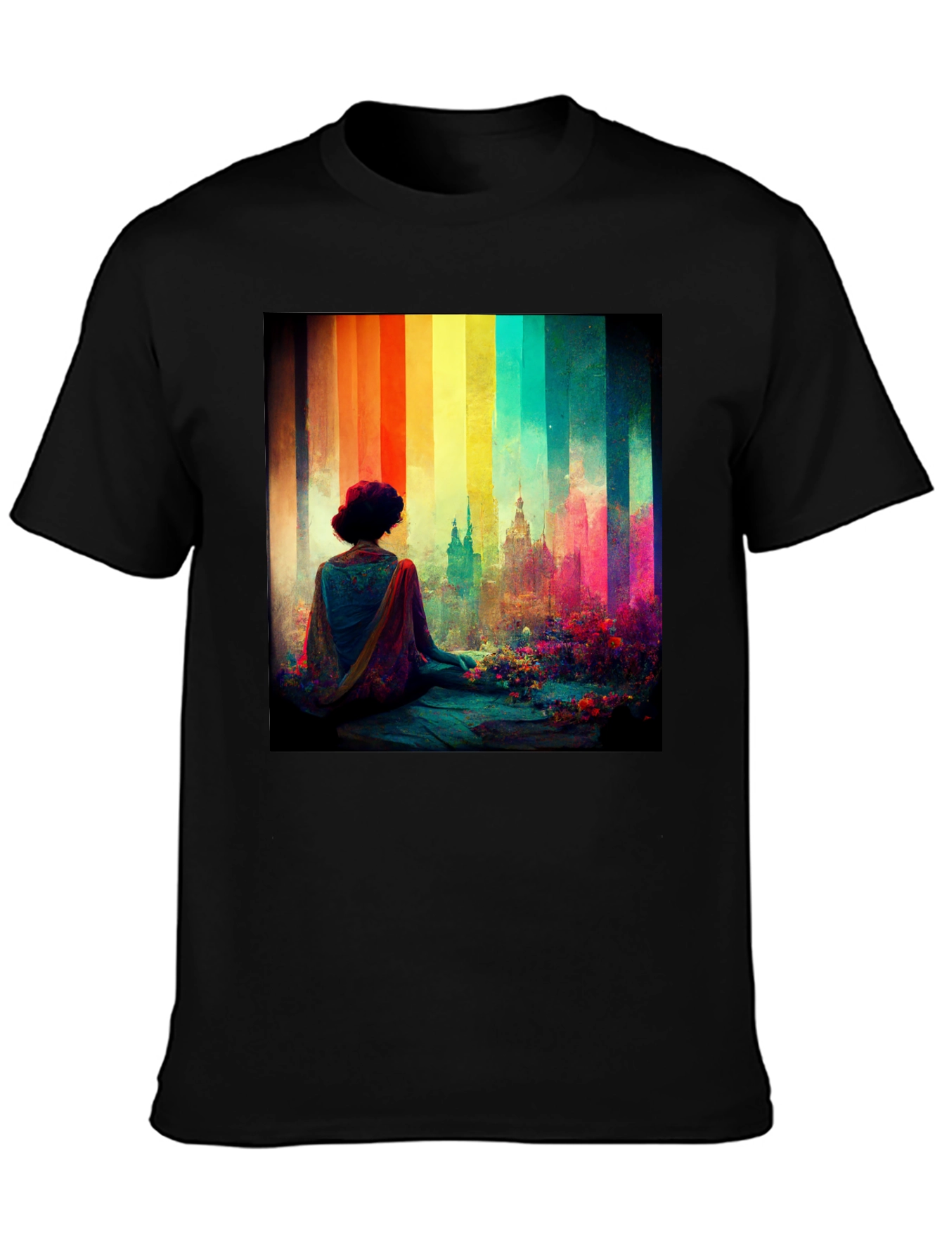 Rainbow Cityscape Graphic Tee