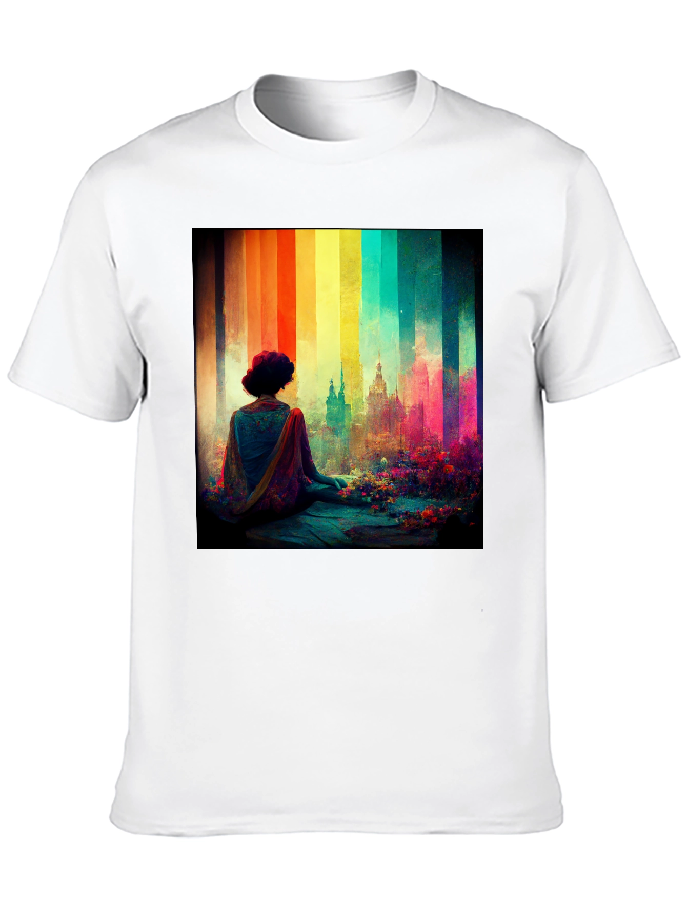 Rainbow Cityscape Graphic Tee