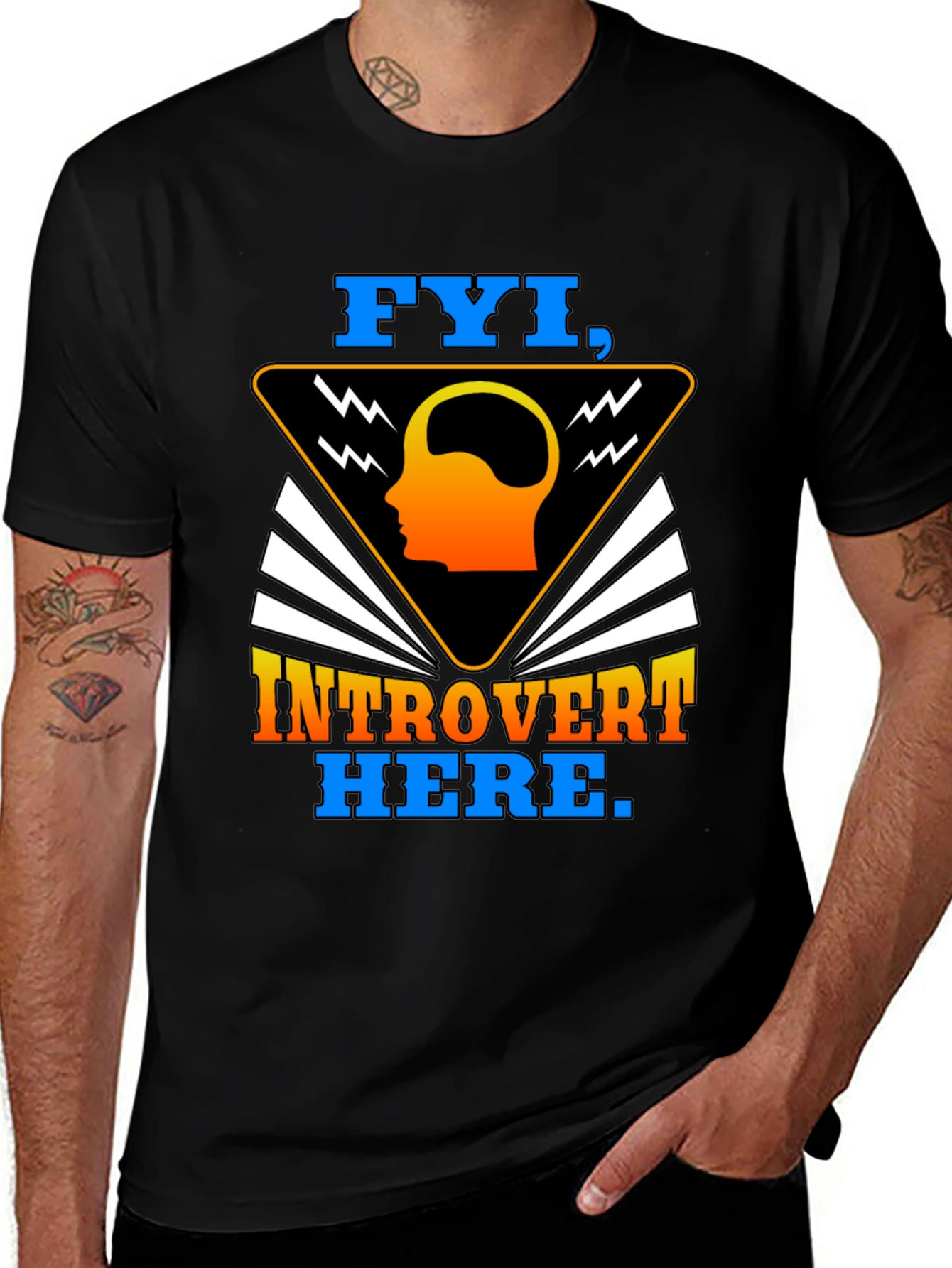 Introvert Here Graphic Tee - FYI Introvert T-Shirt