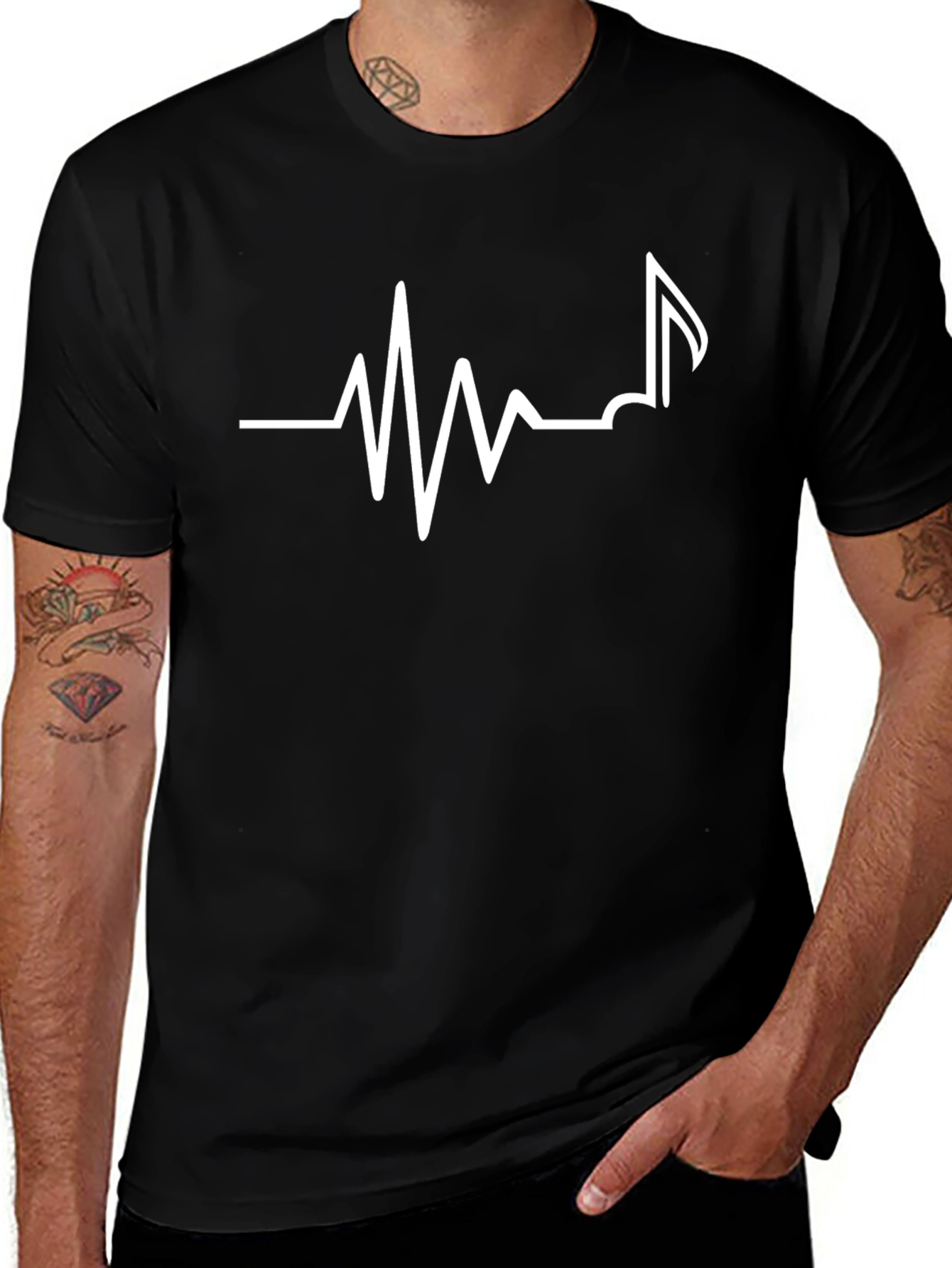 Music Heartbeat Tee - Rhythm of Life Graphic T-Shirt